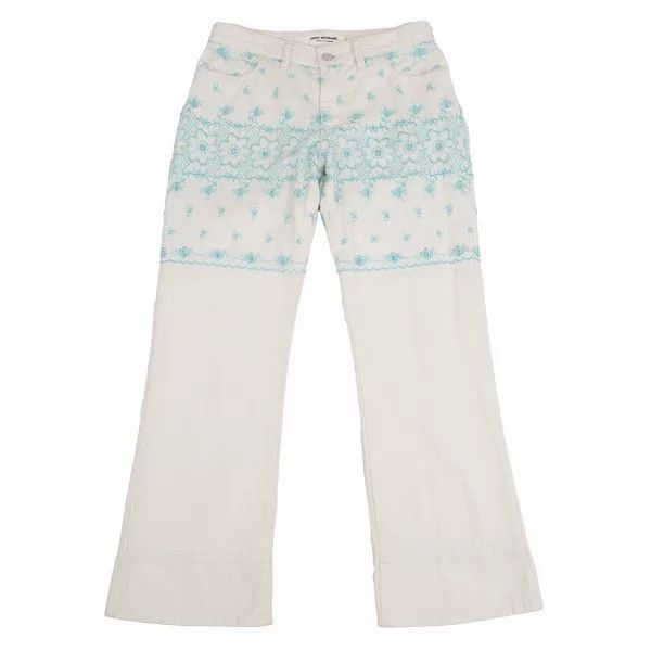 Junya Watanabe white vintage embroidered flower pants Size 28" / US 6 / IT 42 - 1 Thumbnail
