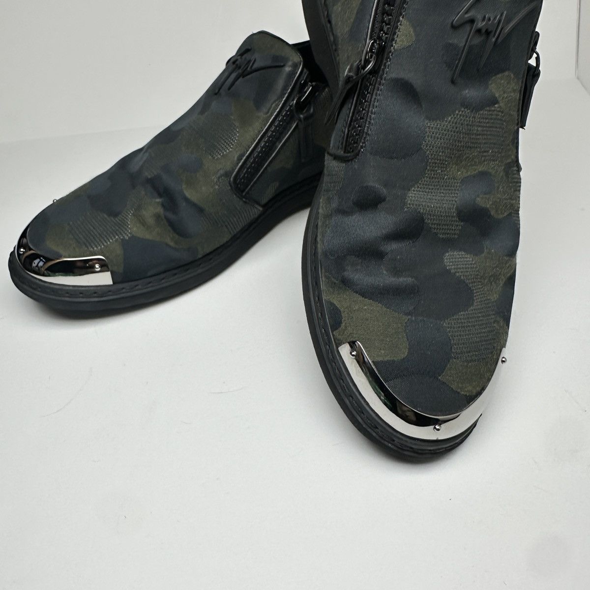 Giuseppe Zanotti Giuseppe Zanotti Mens Black / Green Camouflage Size US 10.5 / EU 43-44 - 2 Thumbnail