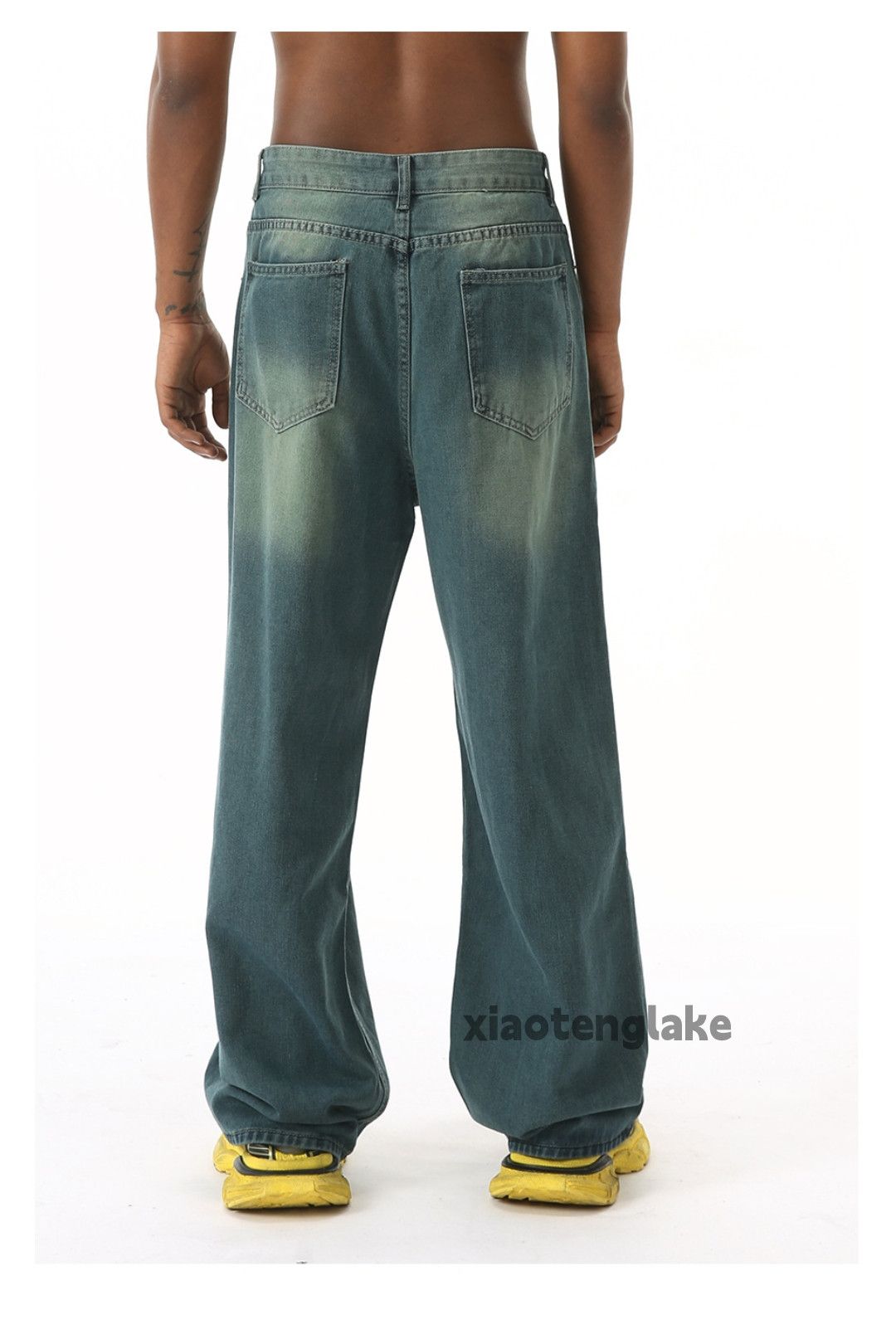Jean × Vintage washed faded cleanfit yuppie loose baggy jeans Size US 33 - 5 Thumbnail
