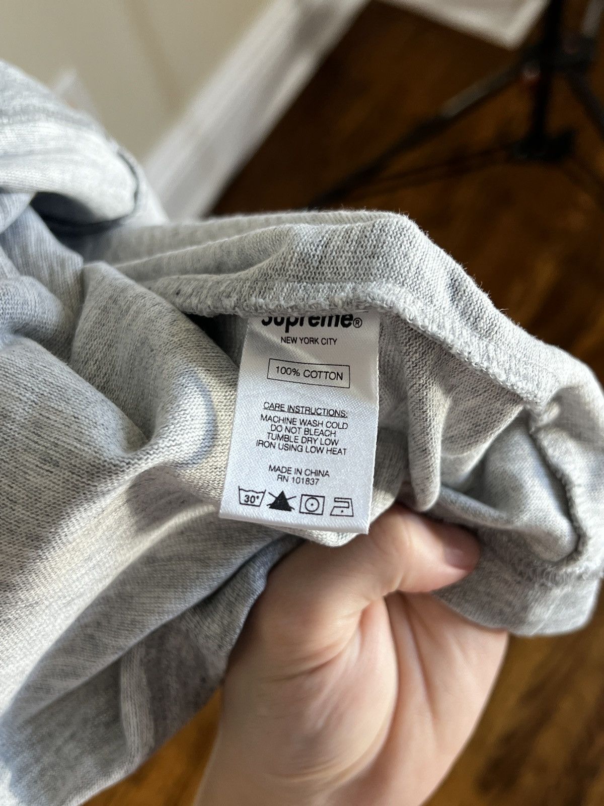 Supreme Supreme Grey Pocket Tee Size US L / EU 52-54 / 3 - 4 Thumbnail