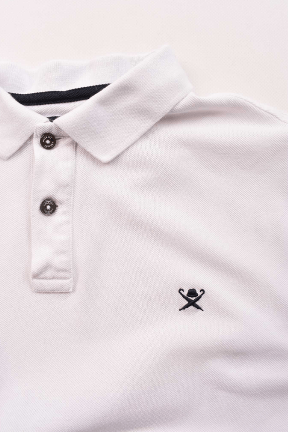 Hackett Hackett London Classic Fit White Polo Shirt Size M Size US M / EU 48-50 / 2 - 2 Thumbnail