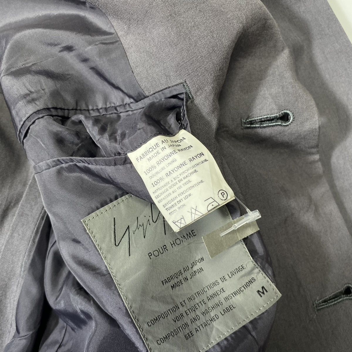 Yohji Yamamoto Vintage Yohji Yamamoto Pour Homme Rayon Blazer Size 50R - 5 Thumbnail