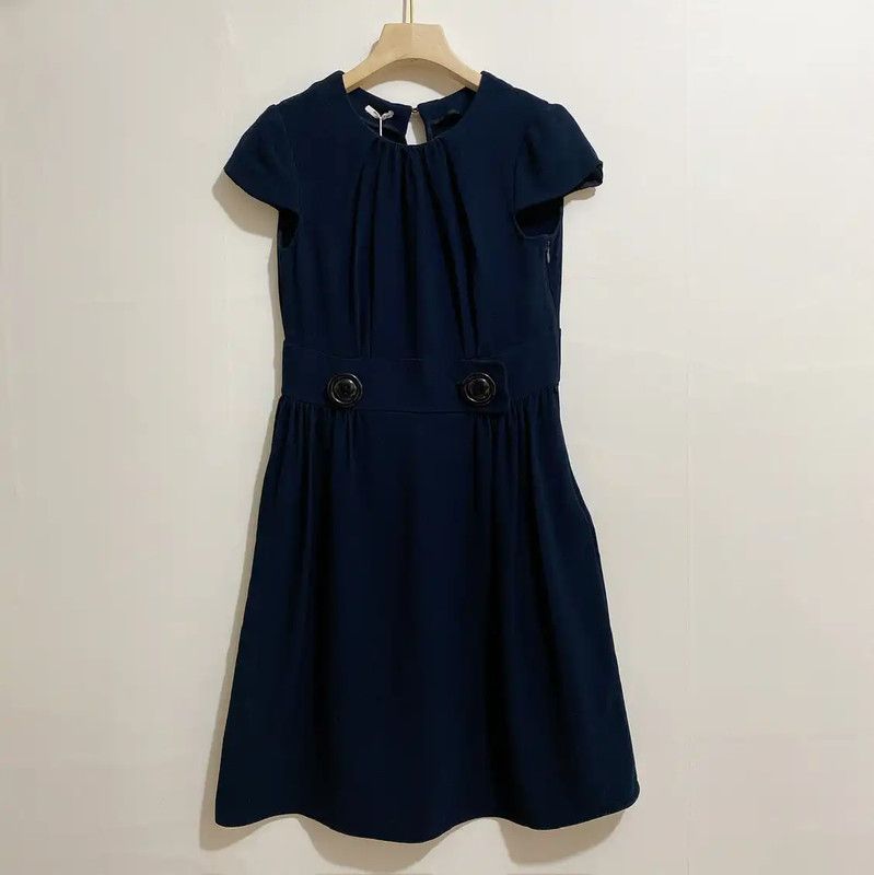 Miu Miu Miu Miu A-Line Dress in Dark Blue 0089 Size M / US 6-8 / IT 42-44 - 1 Thumbnail