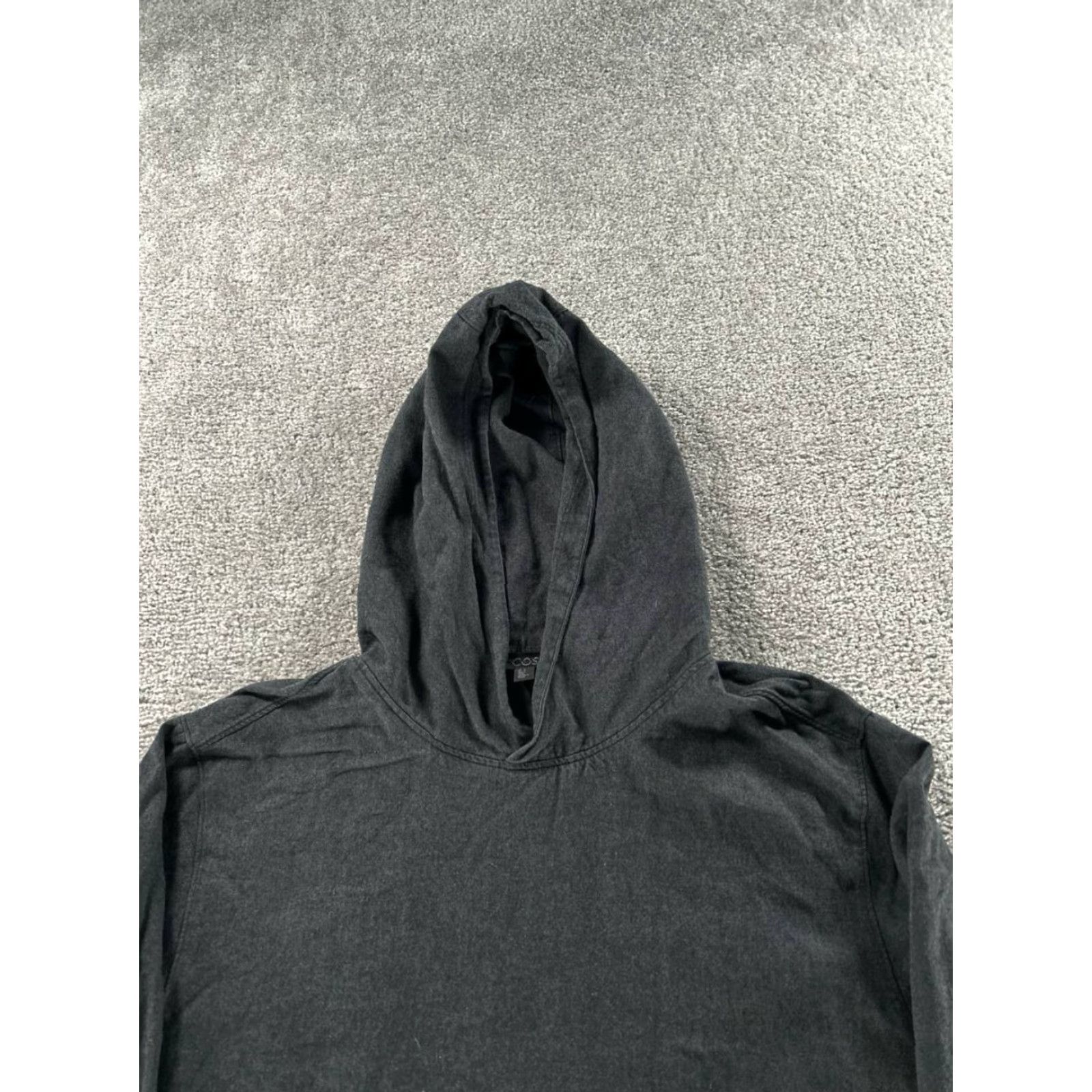 Cos COS Hoodie Womens Large Black Cotton Blend Pullover Size L / US 10 / IT 46 - 2 Thumbnail