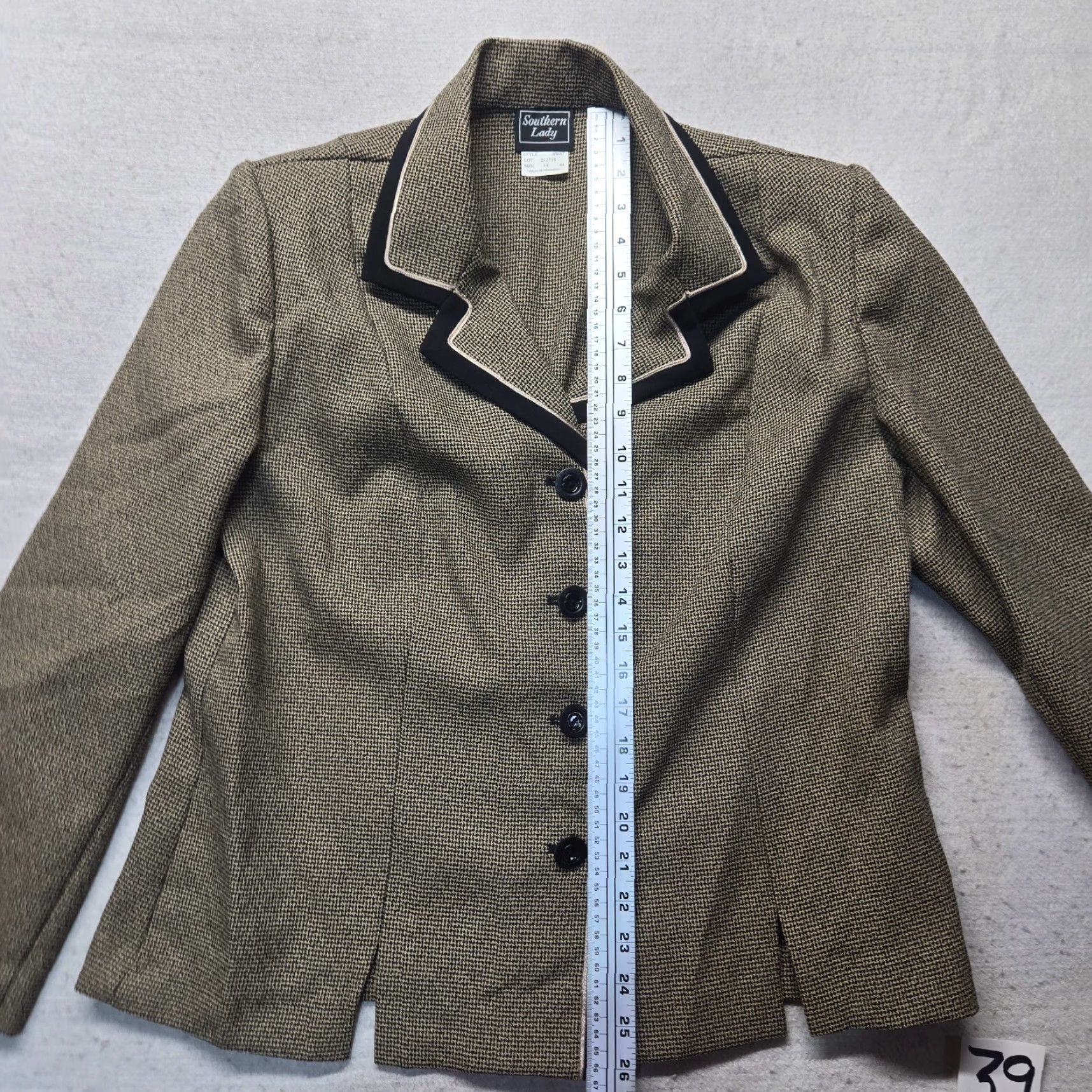 Vintage Southern Lady Jacket Brown Button Up Coat Work Dress Adult Women's Size 14 (Jacket) Size XL / US 12-14 / IT 48-50 - 7 Thumbnail