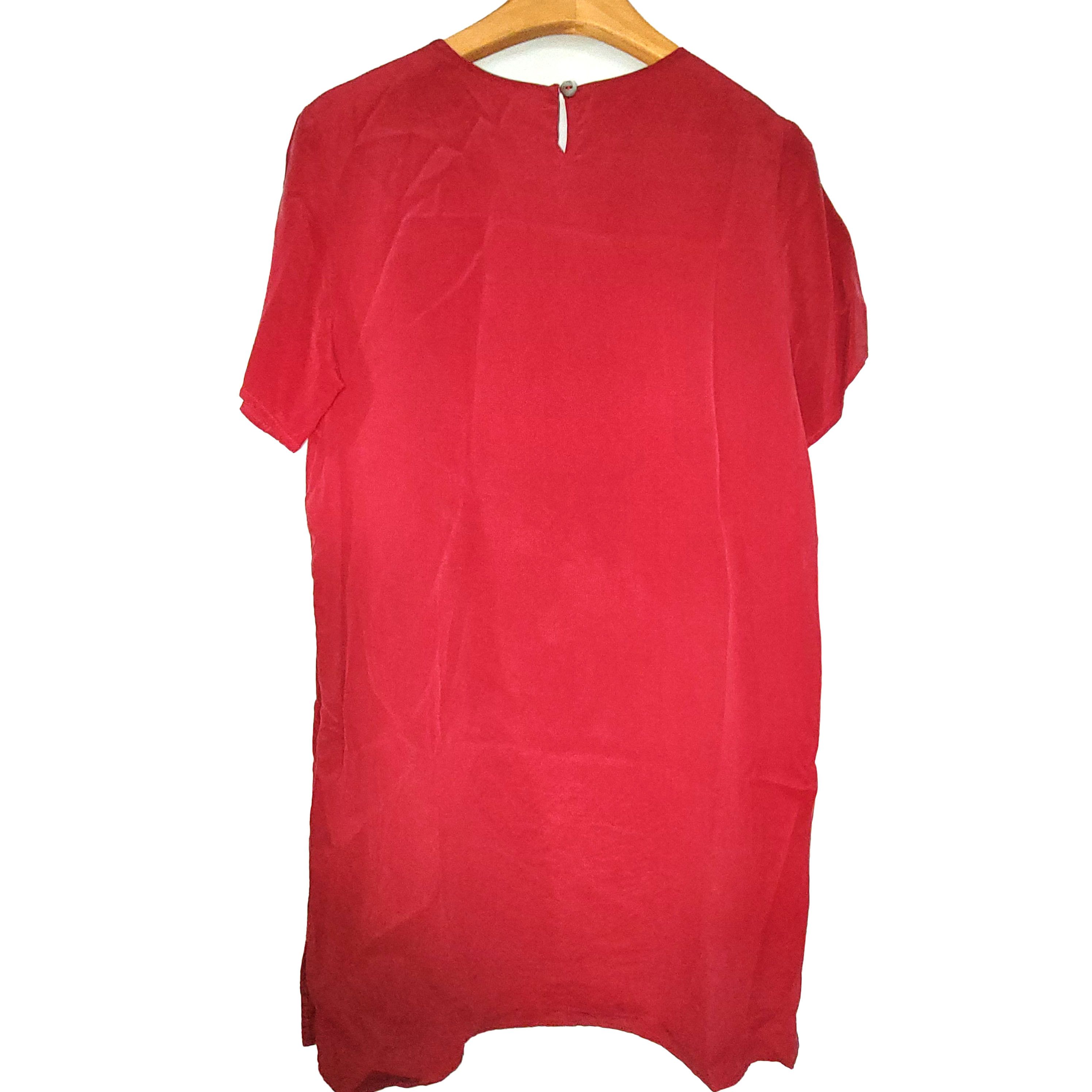 Other Women's 100% Silk Size M Short Sleeve Top Shirt SDK322 Size M / US 6-8 / IT 42-44 - 2 Thumbnail