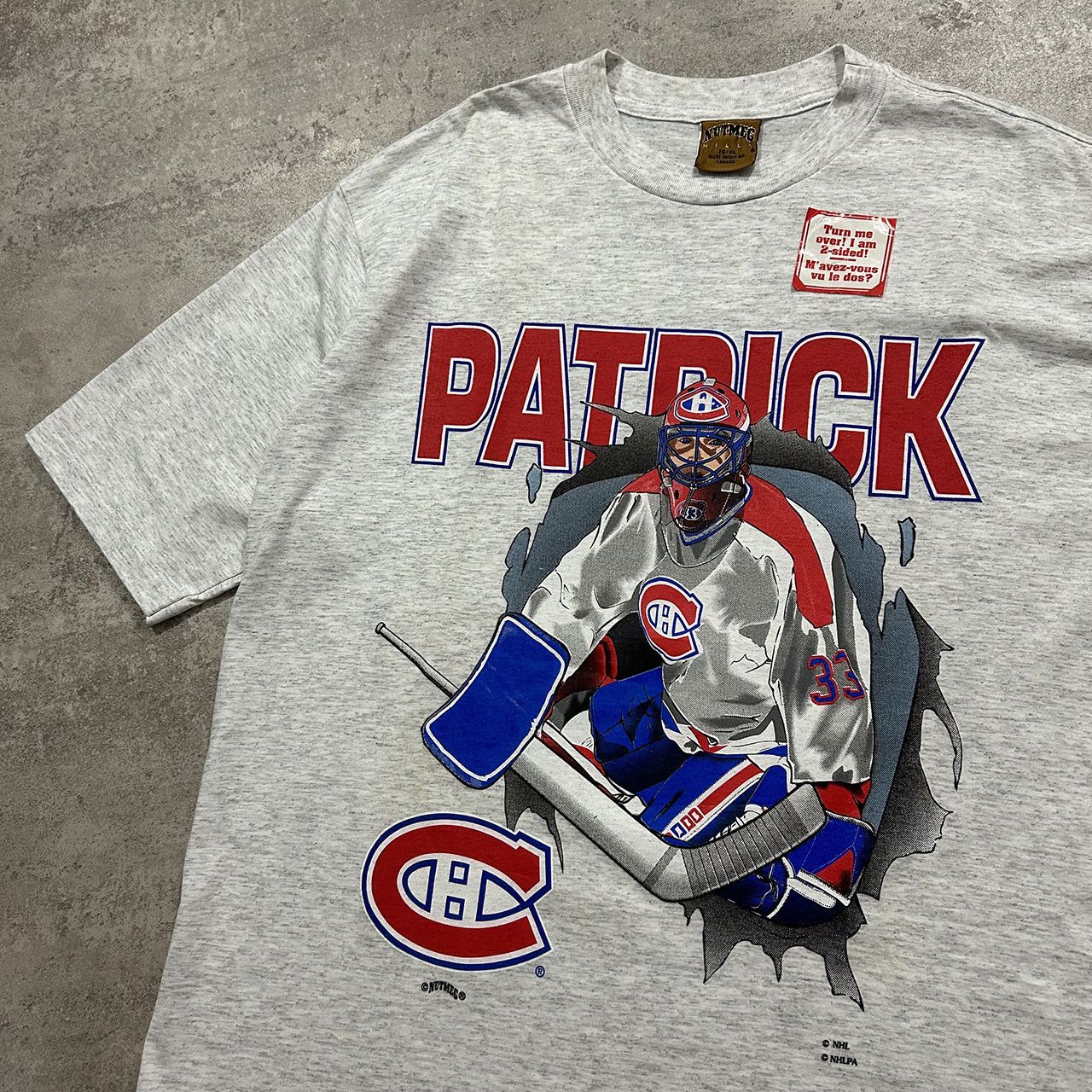 NHL × Nutmeg × Vintage MONTREAL CANADIENS PATRICK ROY NUTMEG DOUBLE SIDED T-SHIRT Size US XL / EU 56 / 4 - 4 Thumbnail