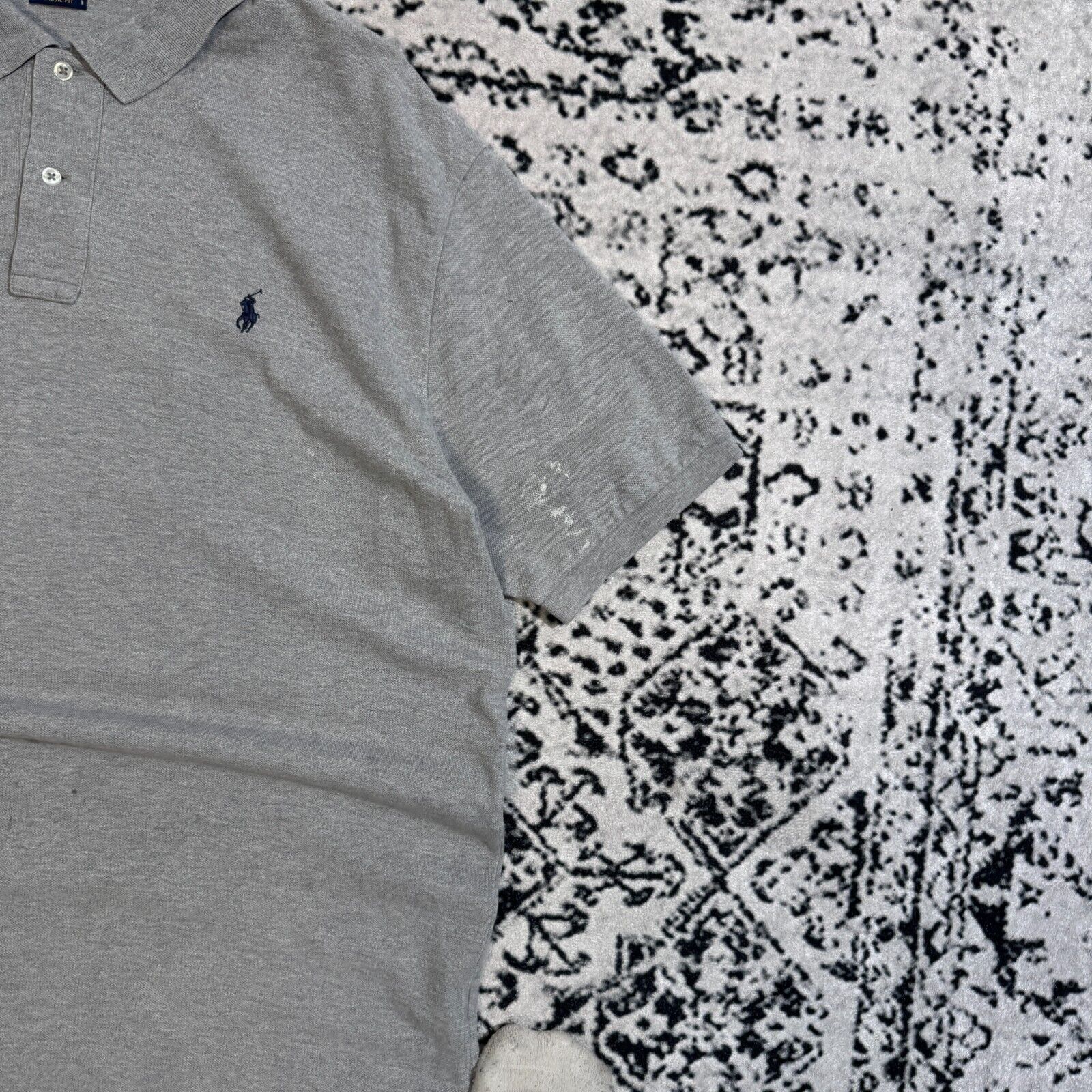 Ralph Lauren × Vintage Vintage Ralph Lauren Gray Cotton Polo Shirt Size XXL Y2K 90s Size US XXL / EU 58 / 5 - 4 Thumbnail