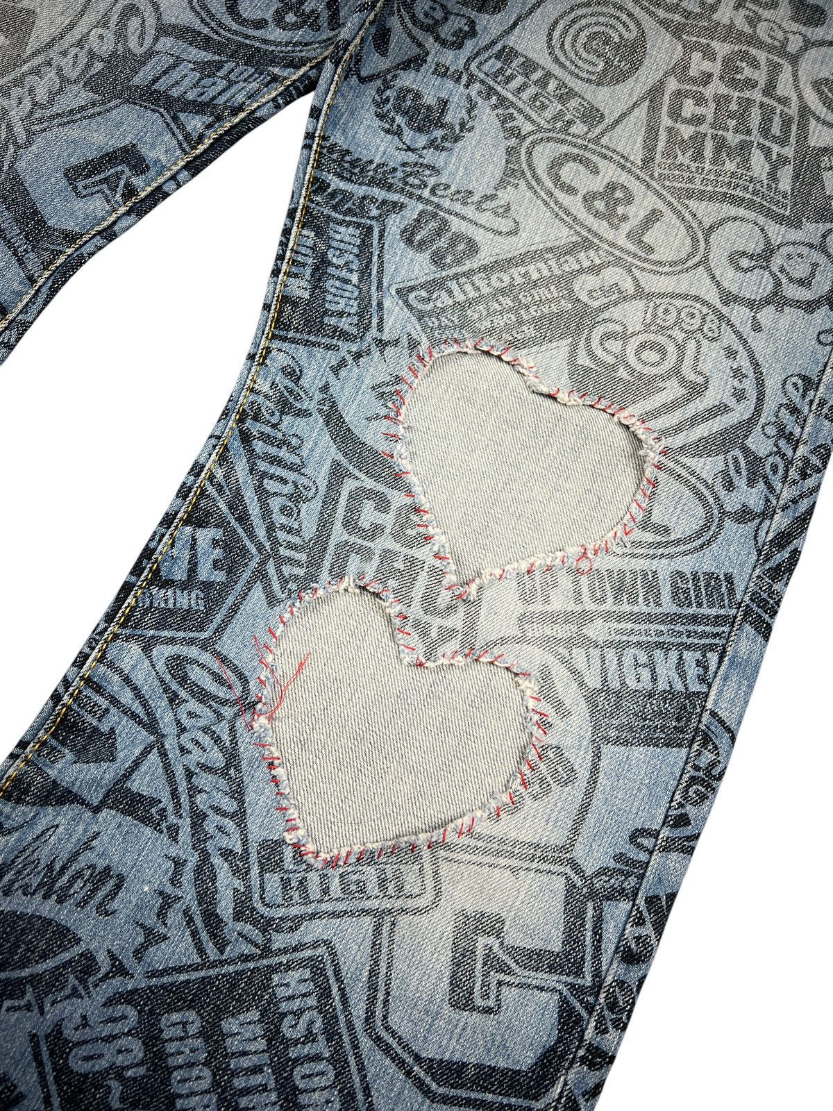Hysteric Glamour × Japanese Brand Co & Lu 🇯🇵 Printed Jeans Size US 31 - 5 Thumbnail