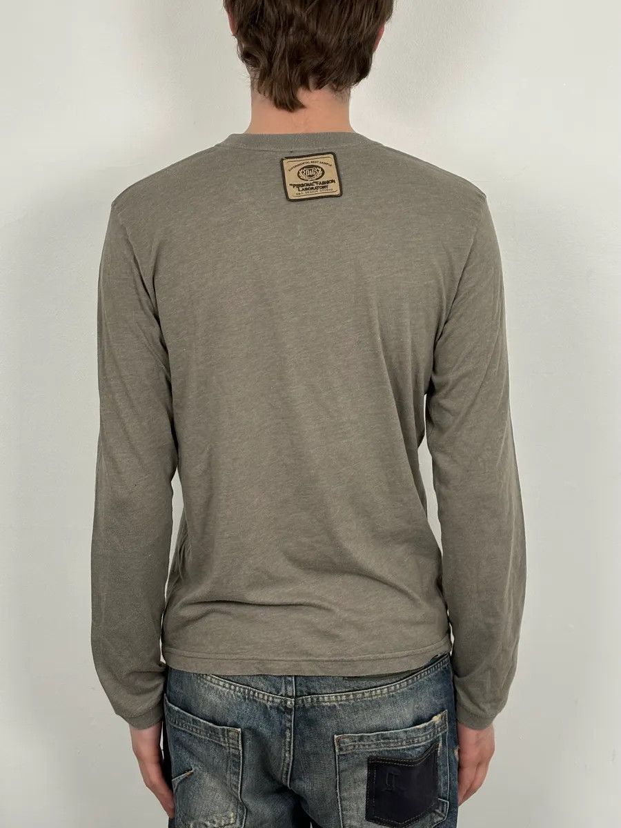 Dolce & Gabbana 2000s Dolce & Gabbana Grey V-Neck Deluxe Longsleeve T-Shirt Size US S / EU 44-46 / 1 - 3 Thumbnail