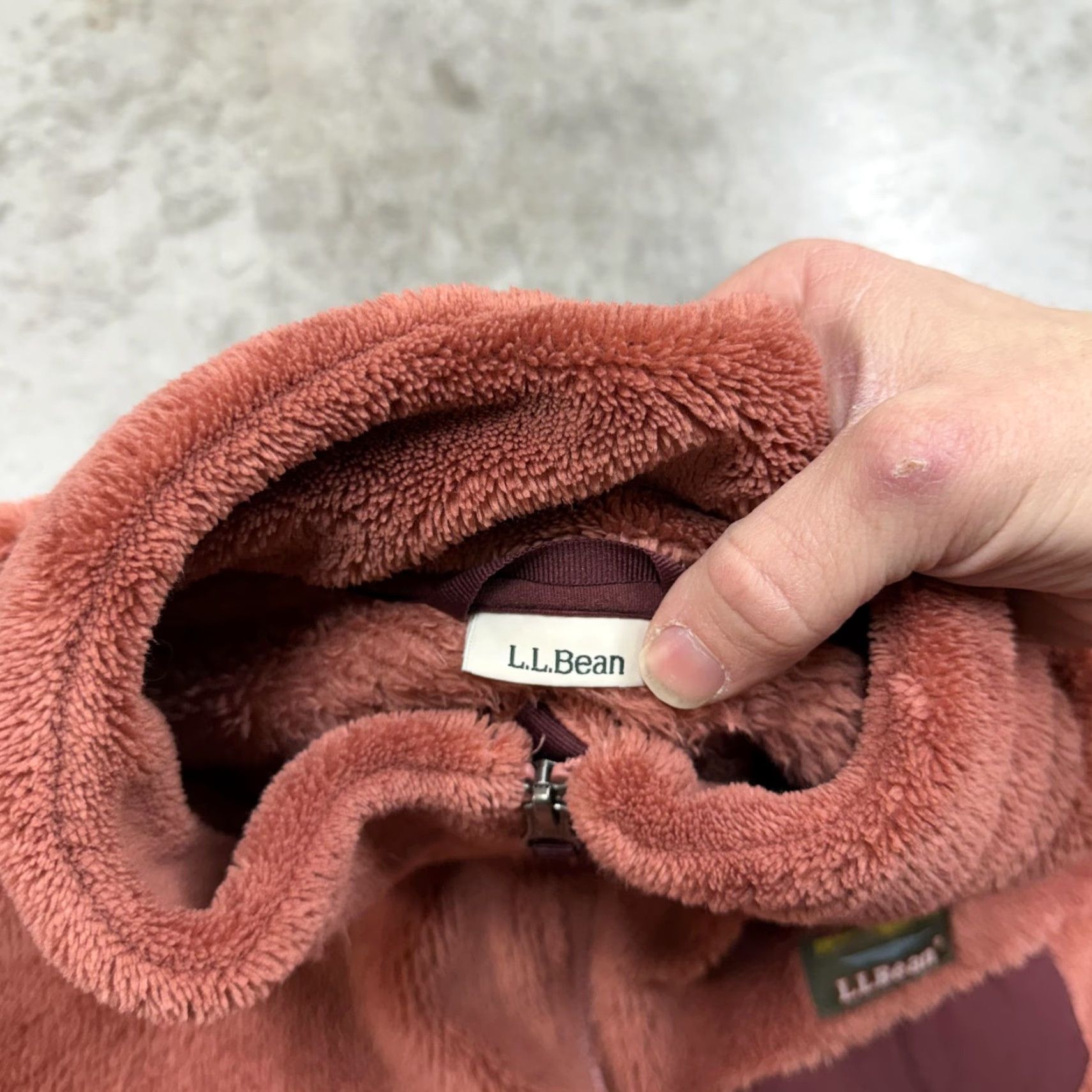 Vintage L.L. Bean Fleece Jacket Womens 1X Pink Full Zip Soft Plush Collared Pockets Size XL / US 12-14 / IT 48-50 - 4 Thumbnail