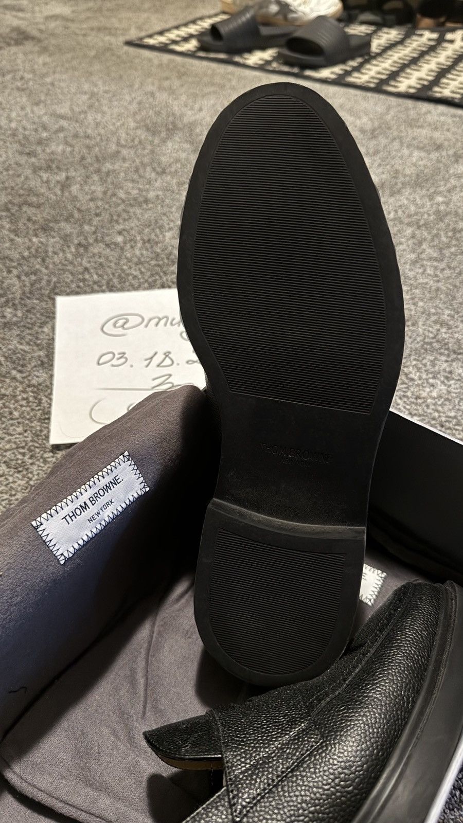 Thom Browne Exclusive Thom Browne Leather Penny Loafers Black Size US 10 / EU 43 - 5 Thumbnail