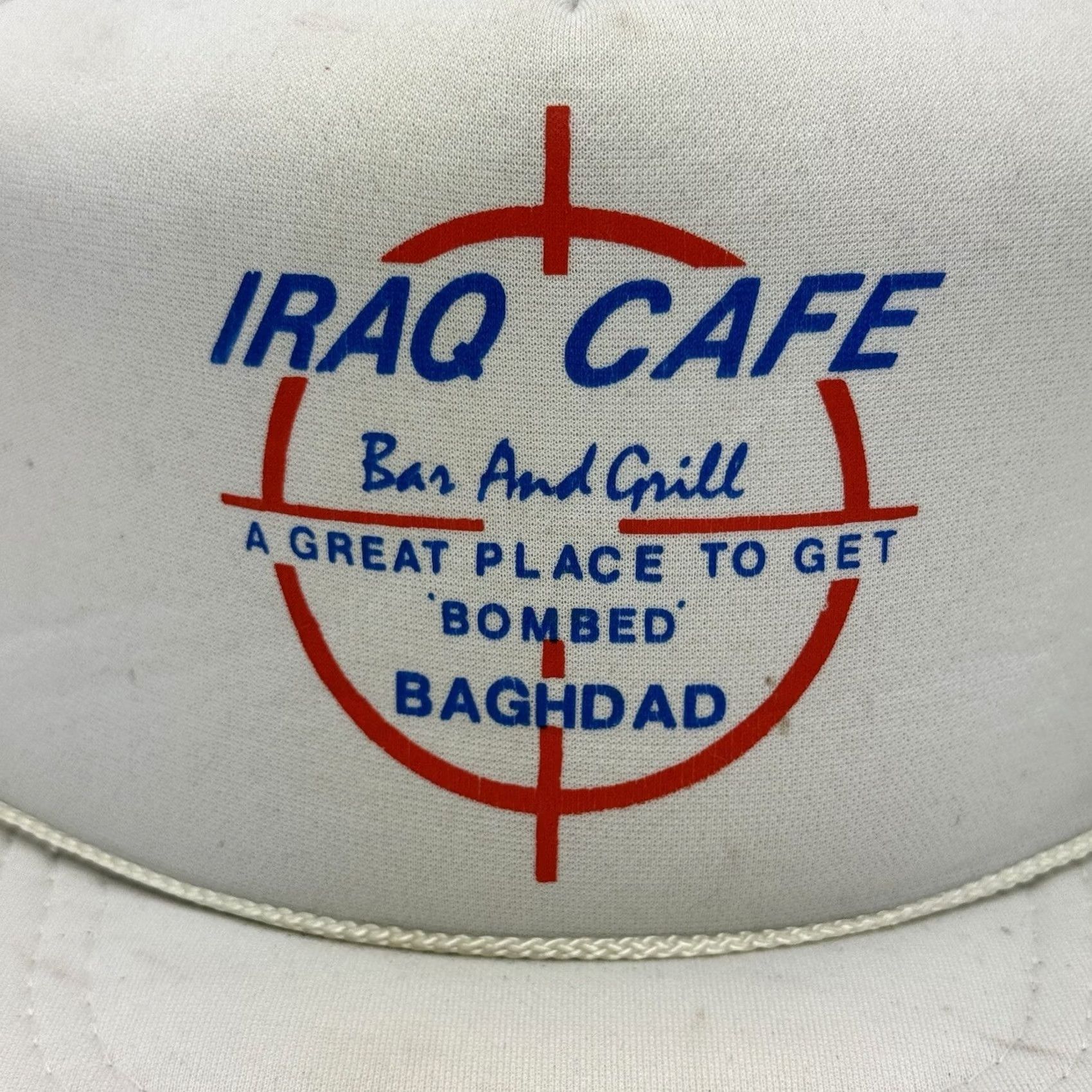 Vintage VINTAGE IRAQ CAFE BAR GET BOMBED BAGHDAD FUNNY SNAPBACK FOAM TRUCKER MILITARY HAT 90S Size ONE SIZE - 2 Thumbnail