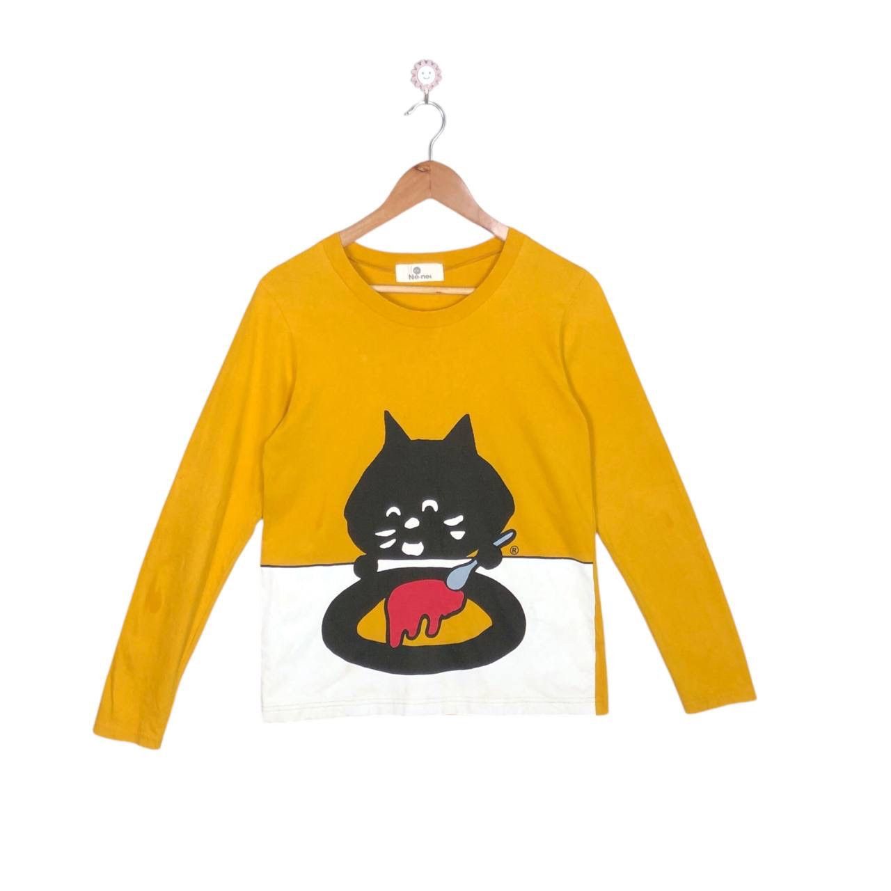 Issey Miyake Issey Miyake Ne-net Kitan Cat Eating Colorblock Tee Shirt Size US M / EU 48-50 / 2 - 1 Thumbnail