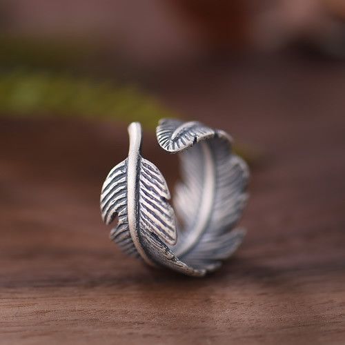 Jewelry Feather Matchless Jewelry Rings Open Chrome Ring (Size 7-13) Size ONE SIZE - 1 Thumbnail