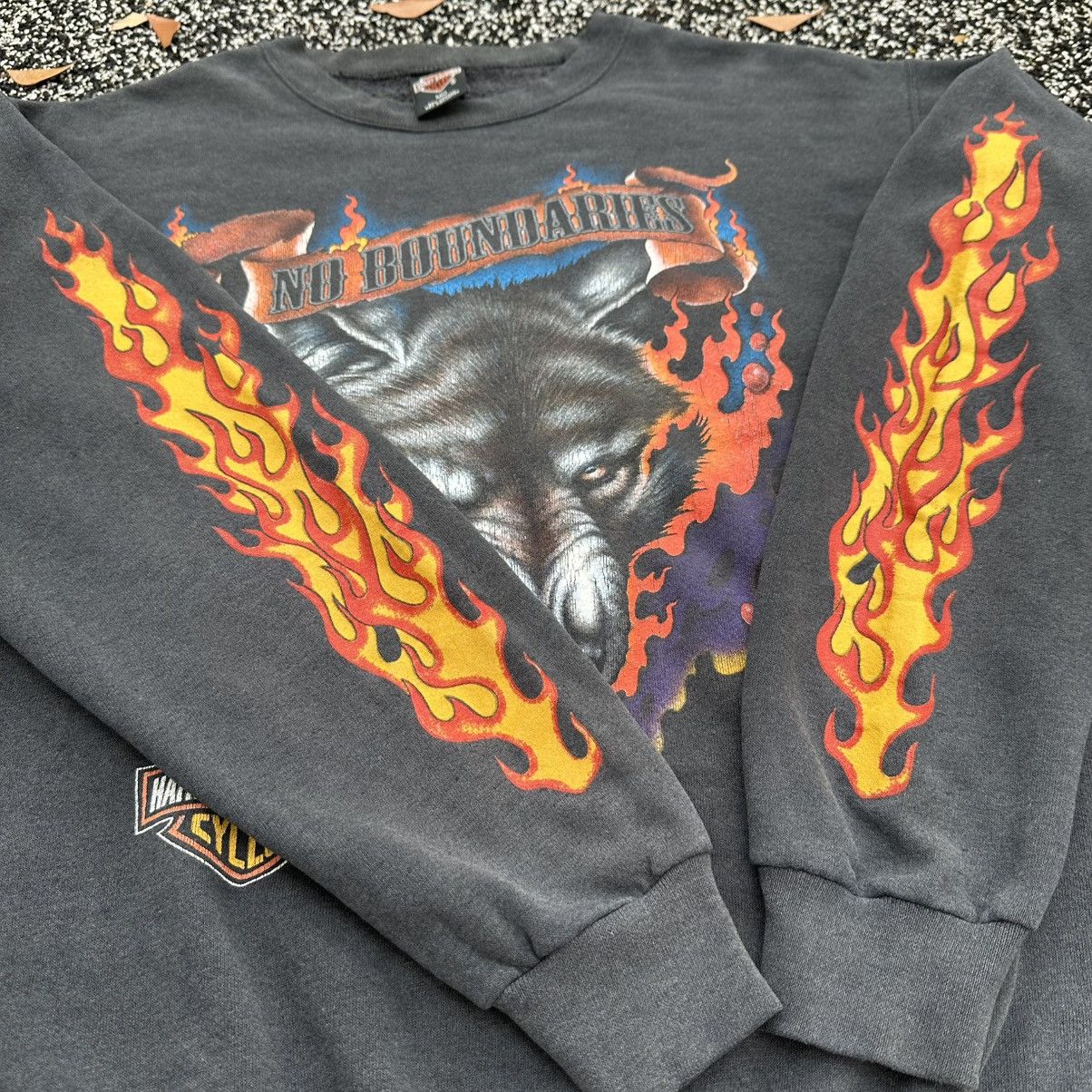 Harley Davidson Vintage 90s harley davidson flame sleeve Size US L / EU 52-54 / 3 - 3 Thumbnail