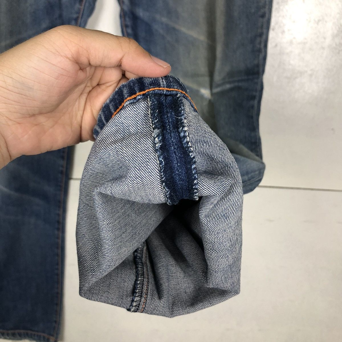 Japanese Brand 🔥VINTAGE DISTRESSED DENIM JEANS JAPAN INSPIRE ISSEY MIYAKE Size US 40 / EU 56 - 11 Thumbnail