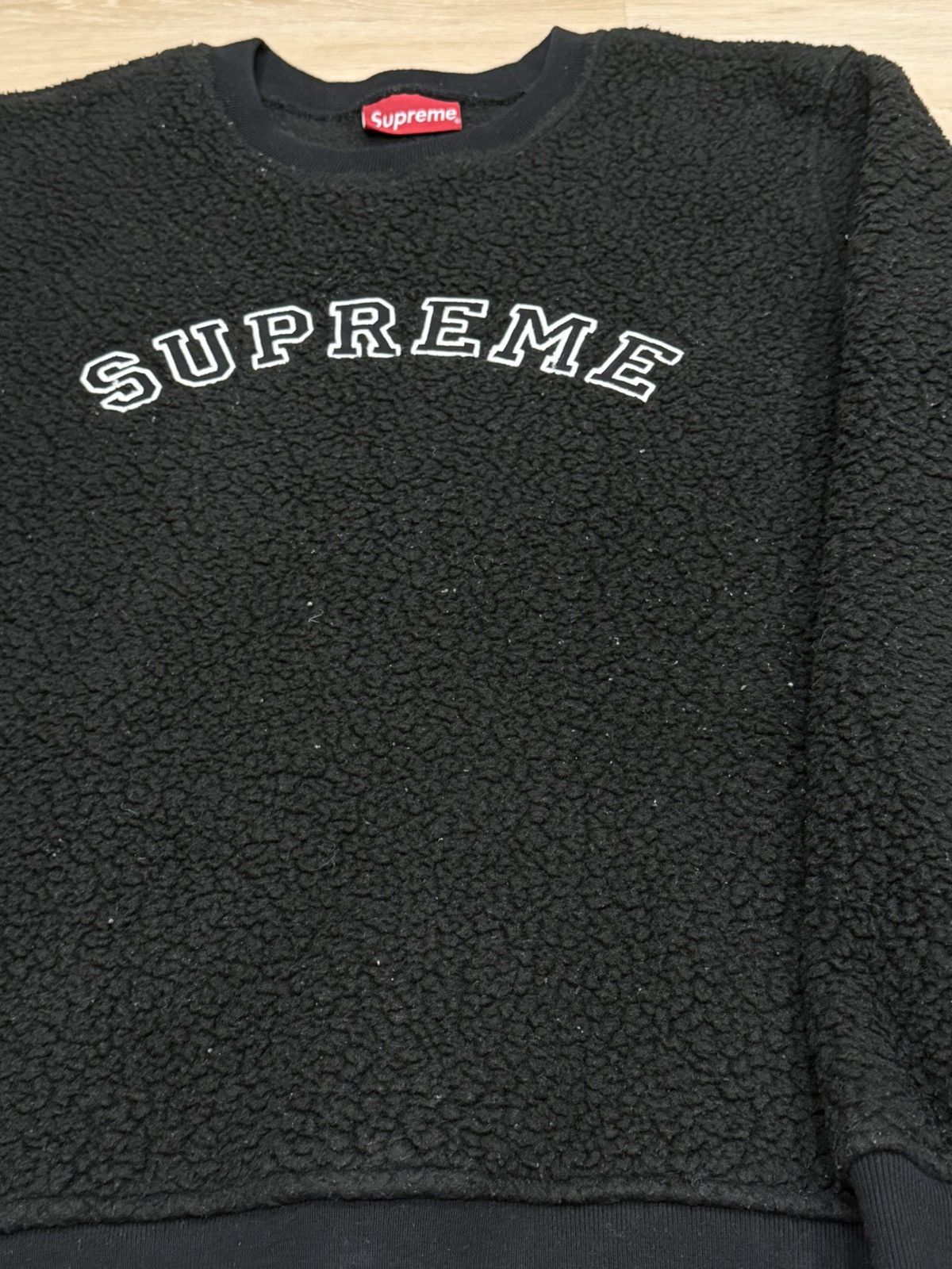 Supreme Supeme FW17 Polartec Deep Pile Crewneck Sweatshirt Size US M / EU 48-50 / 2 - 4 Thumbnail