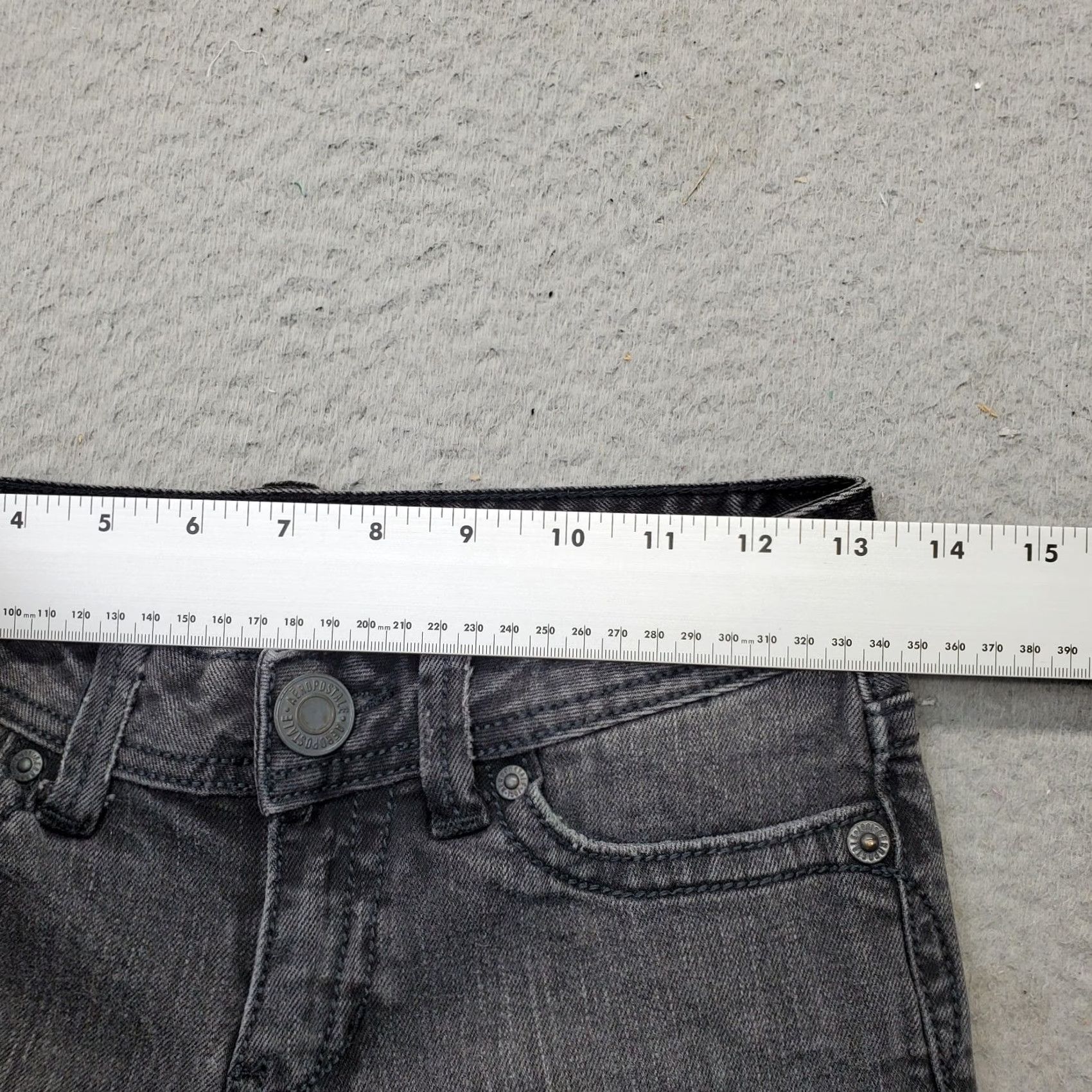 Vintage Aéropostale Skinny Jeans Womens 0R Black Cotton Regular Beaded Pocket Denim Jeans Clothing Women Regular Fit 0R Black Jeans Size 25" / US 0 / IT 36 - 6 Thumbnail