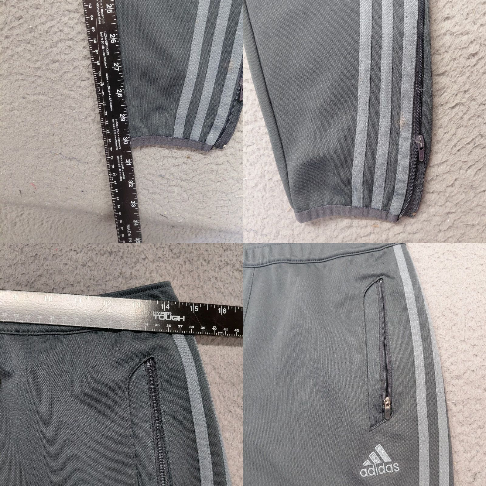 Adidas Adidas Track Pants Women M Gray Climacool Sweatpants 3 Striped Logo Women Size 32" / US 10 / IT 46 - 8 Thumbnail
