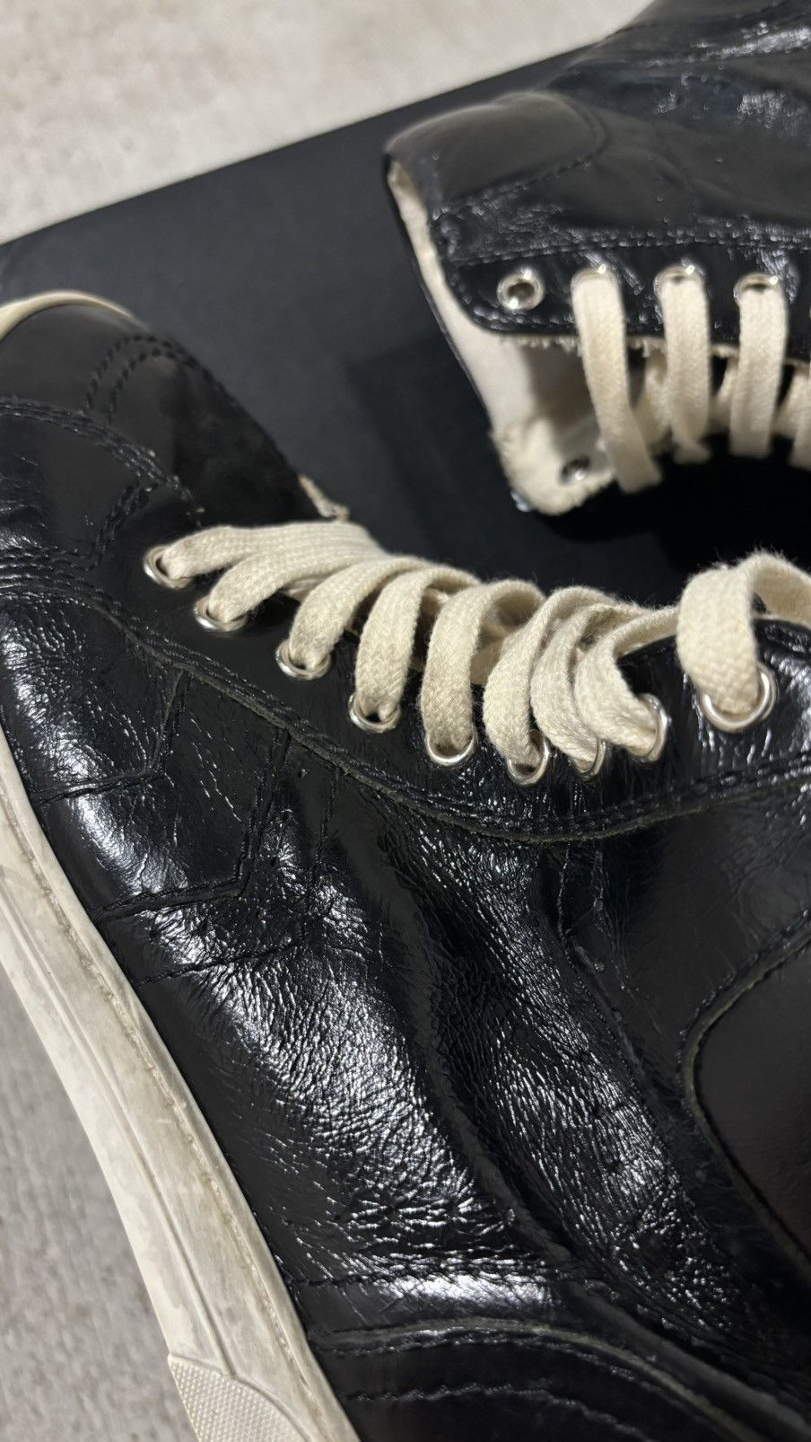 Saint Laurent Paris Saint Laurent Paris “Smoking Forever” High Top Sneaker Size US 5.5 / EU 38 - 8 Thumbnail