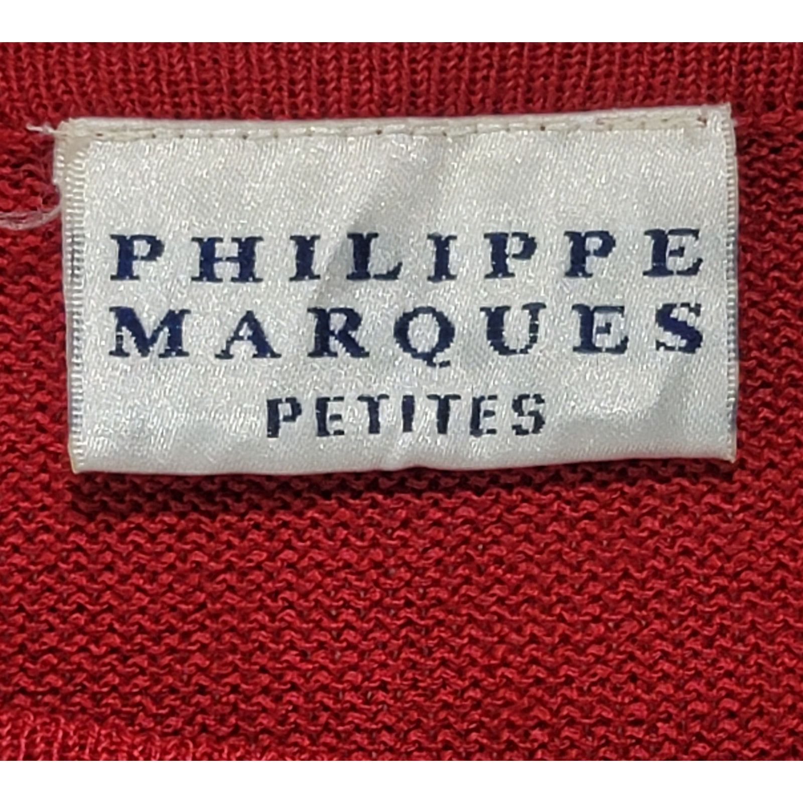 Other Philippe Marques Red White Rhinestone Stud Top 14 Stretch Size XL / US 12-14 / IT 48-50 - 6 Thumbnail