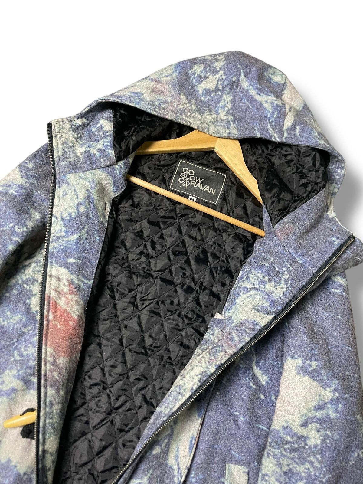 Japanese Brand × Vintage × go slow caravan GO SLOW CARAVAN Hooded Duffle Coat (89) Size US S / EU 44-46 / 1 - 9 Thumbnail