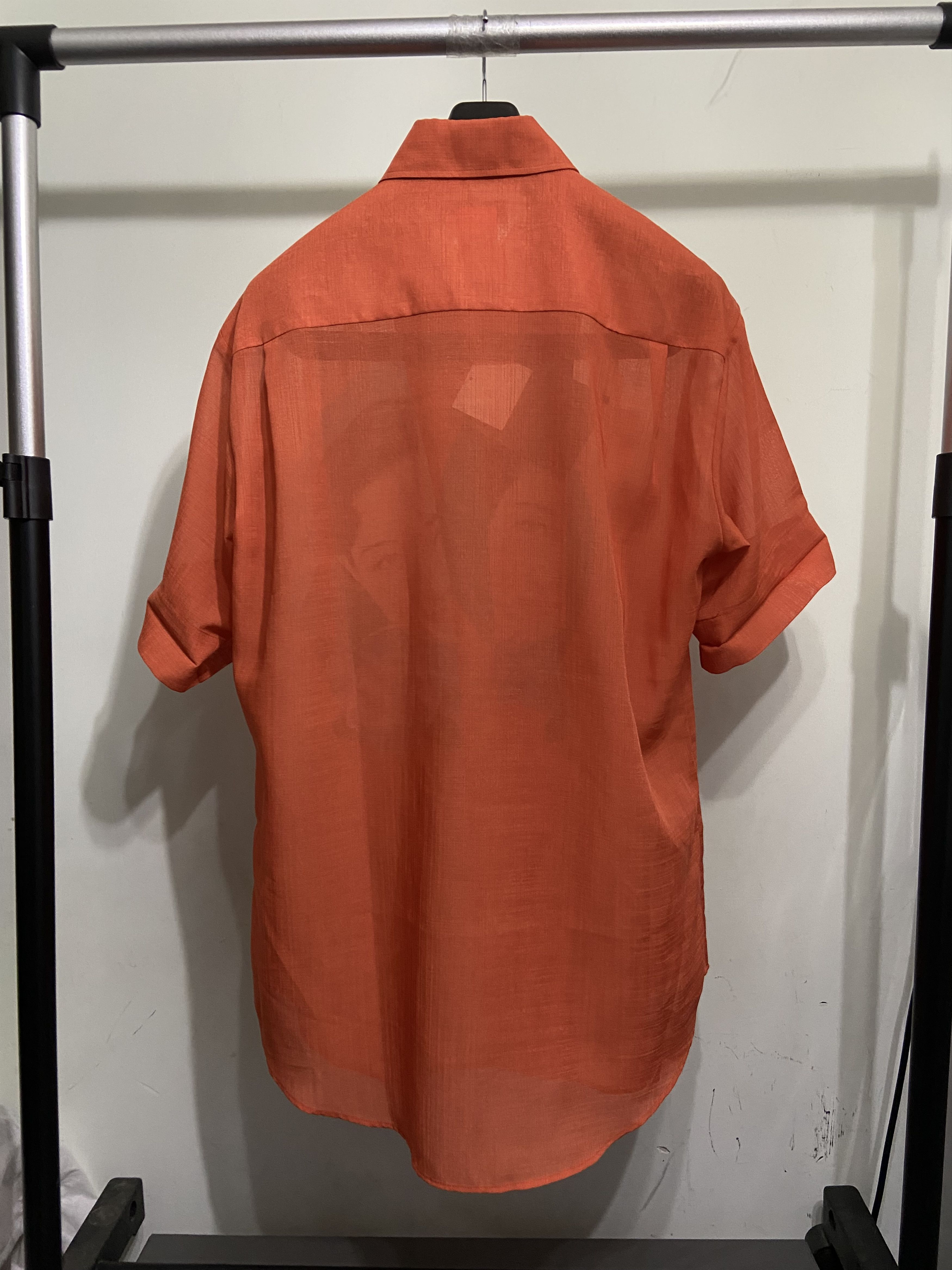 Yohji Yamamoto Yohji Yamamoto 02ss Actress Orange shirt Size US L / EU 52-54 / 3 - 2 Thumbnail