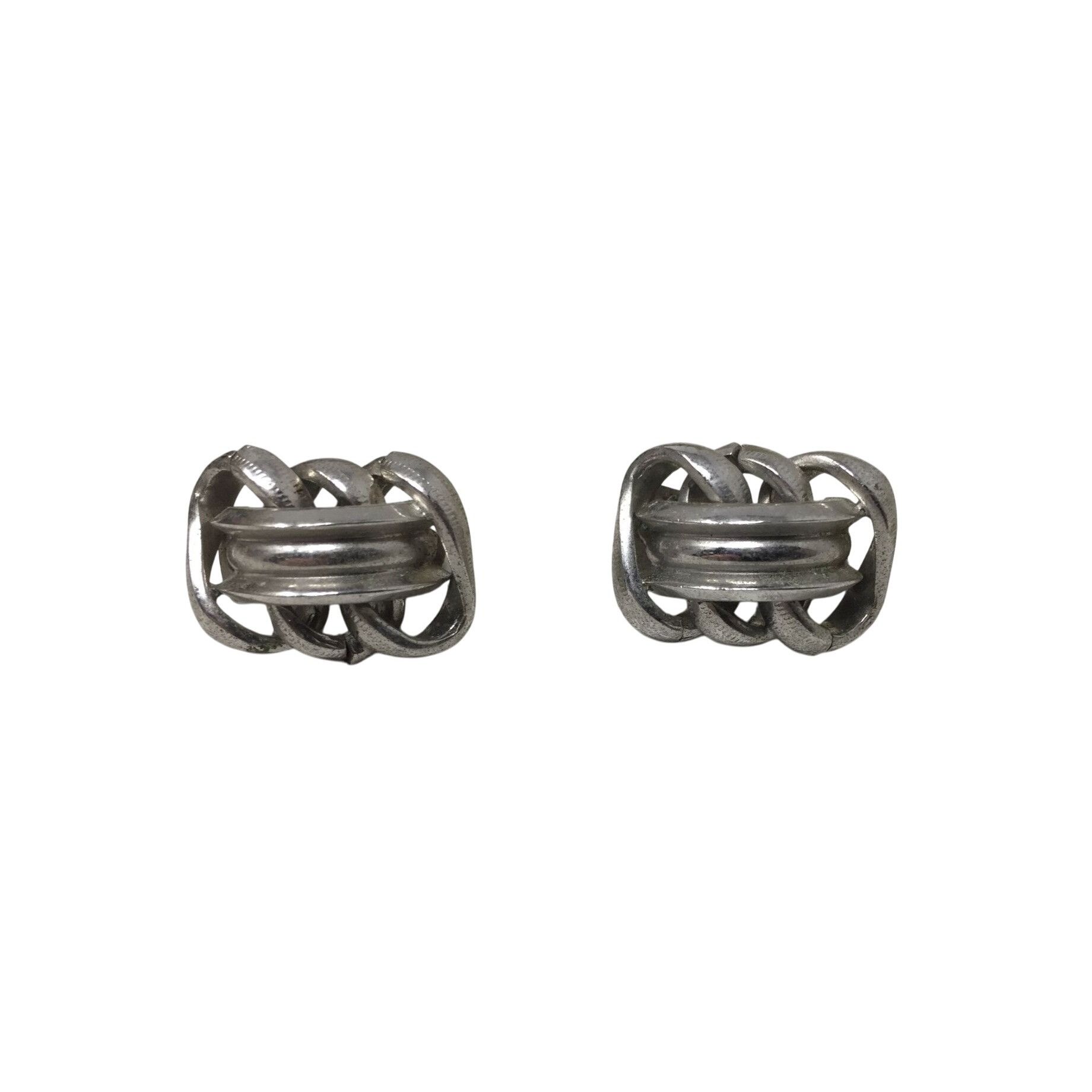 Sperry Women's Vintage ''Sperry'' Silver Tone Clip on Earrings Size ONE SIZE - 1 Thumbnail