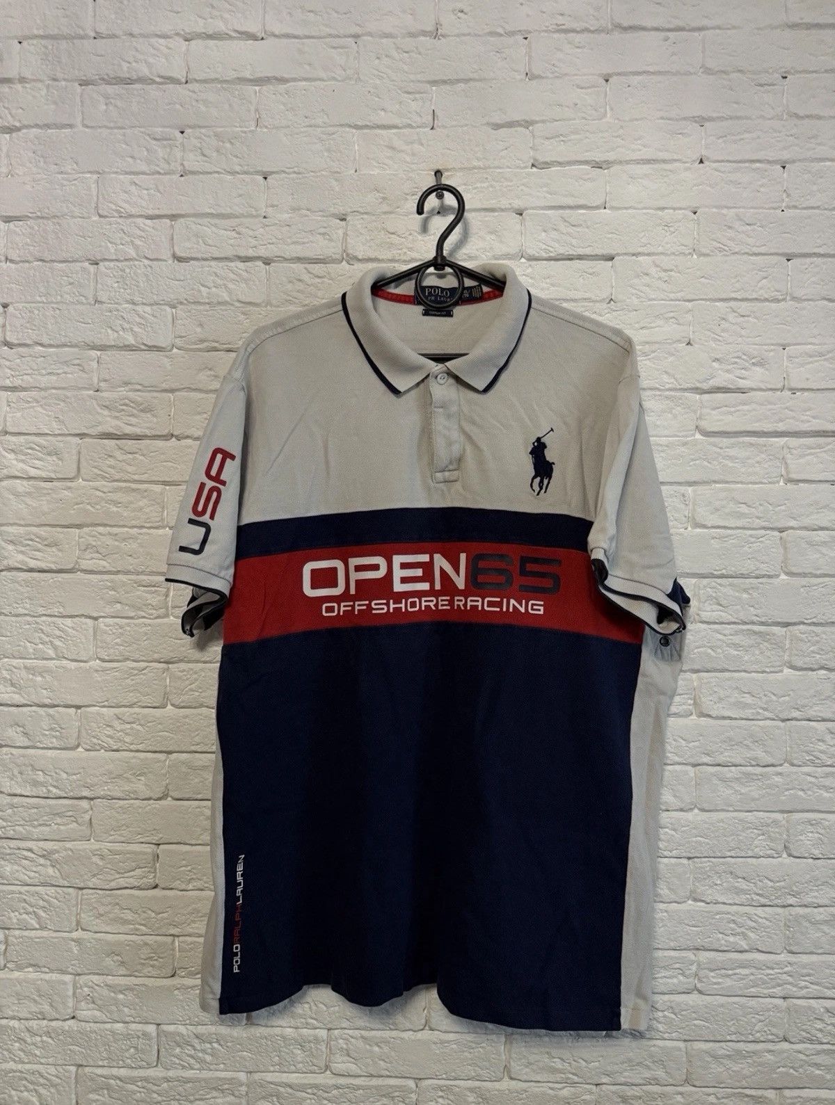 Polo Ralph Lauren Ralph Lauren USA Polo Shirt Racing Open 65 Big Pony Sz XXL Size US XXL / EU 58 / 5 - 1 Thumbnail