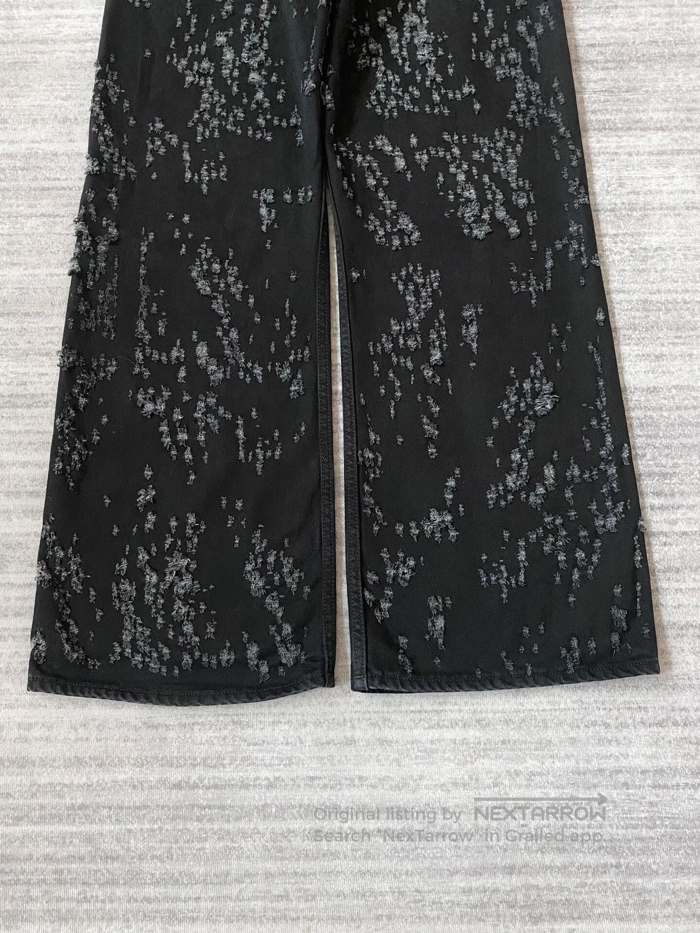 Acne Studios Acne Studios Distressed Black Denim Flared Pants. Size US 30 / EU 46 - 6 Thumbnail