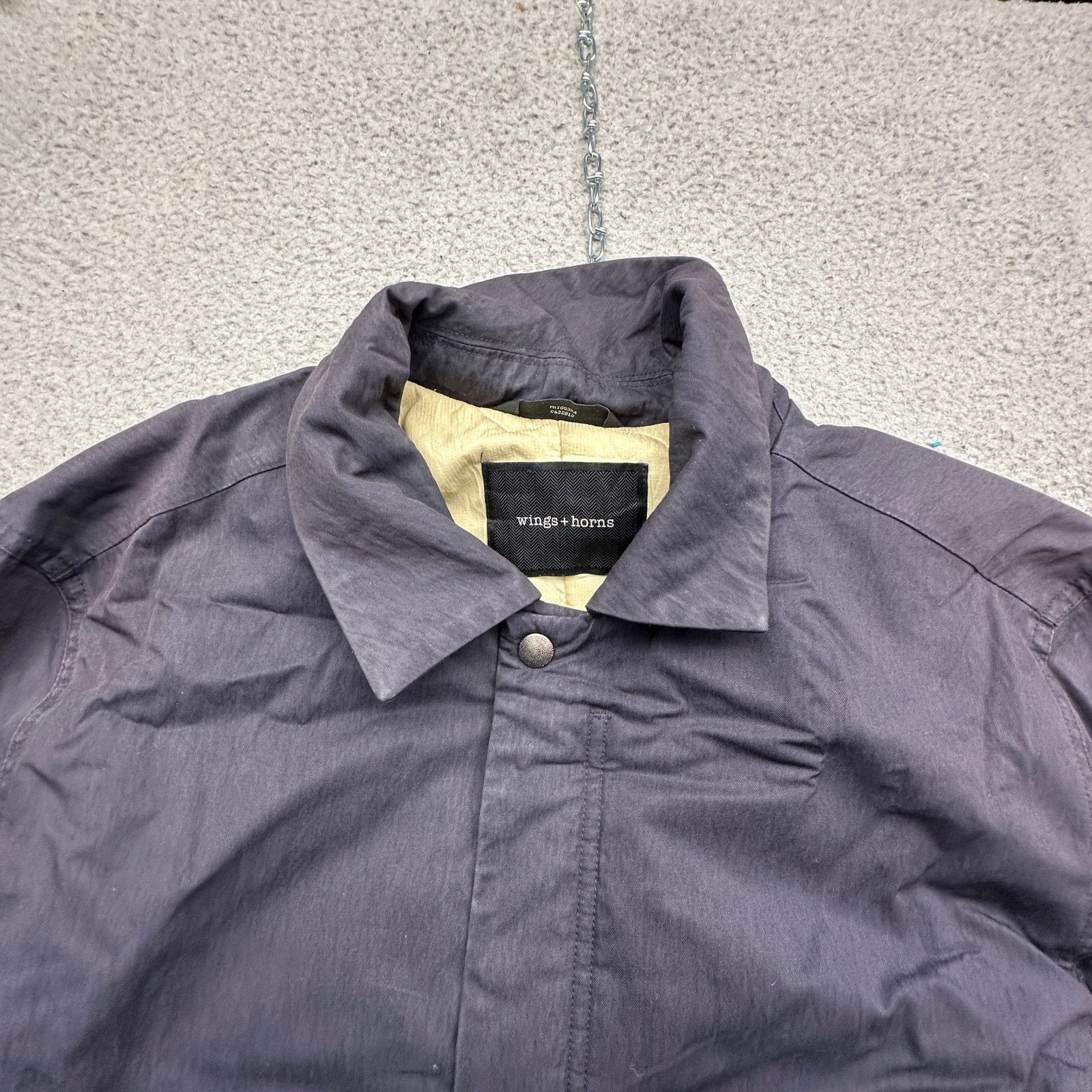 Wings + Horns Wings + Horns Alpha Mac Coat Navy Mens Large Size US L / EU 52-54 / 3 - 15 Thumbnail