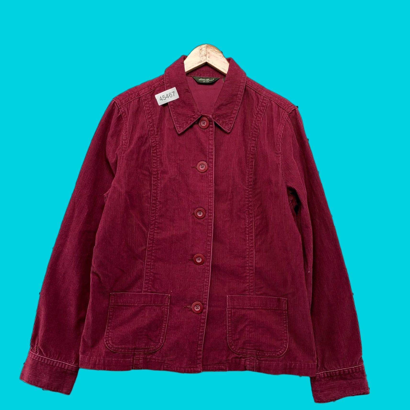 Eddie Bauer Eddie Bauer Corduroy Jacket Womens Large Red Pocket Cotton Jacket Size L / US 10 / IT 46 - 1 Thumbnail