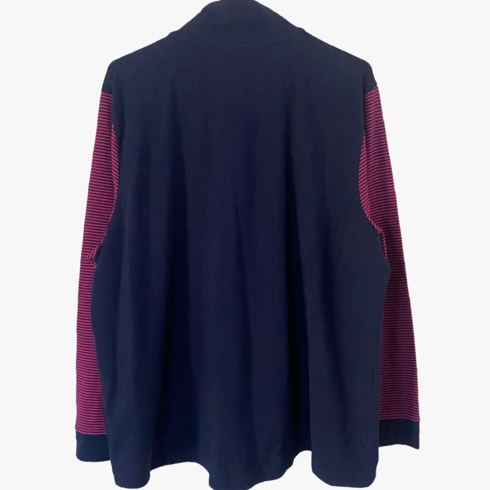 Ralph Lauren VINTAGE Lauren Ralph Lauren Jacket Womens Plus 3X Pink Stripe Full-Zip Cotton Blend Y2K Striped Size XXL / US 16-18 / IT 52-54 - 3 Thumbnail