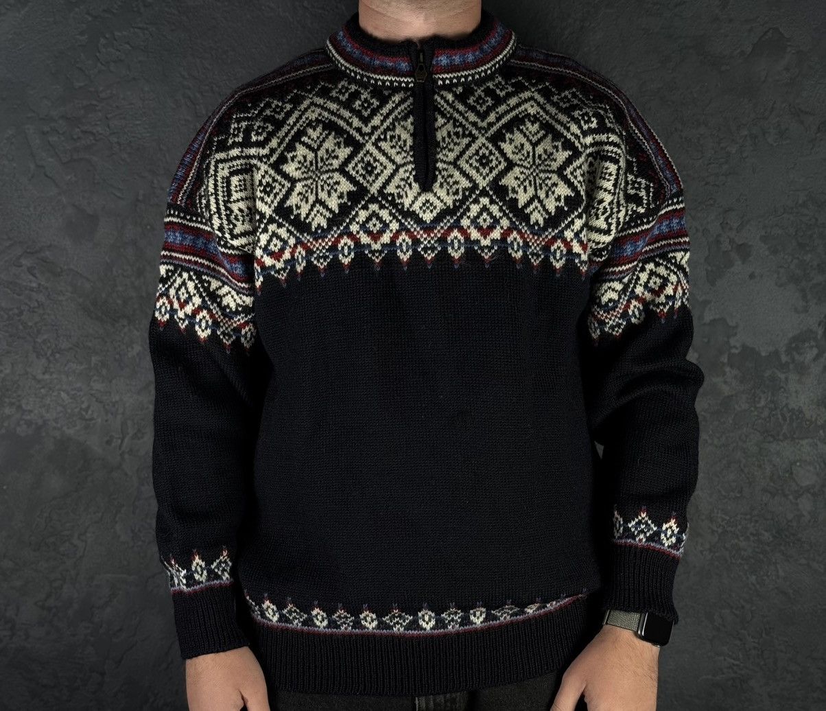 Dale Of Norway Men’s 1/4 Zip Wool Knitted Sweather Size XL
