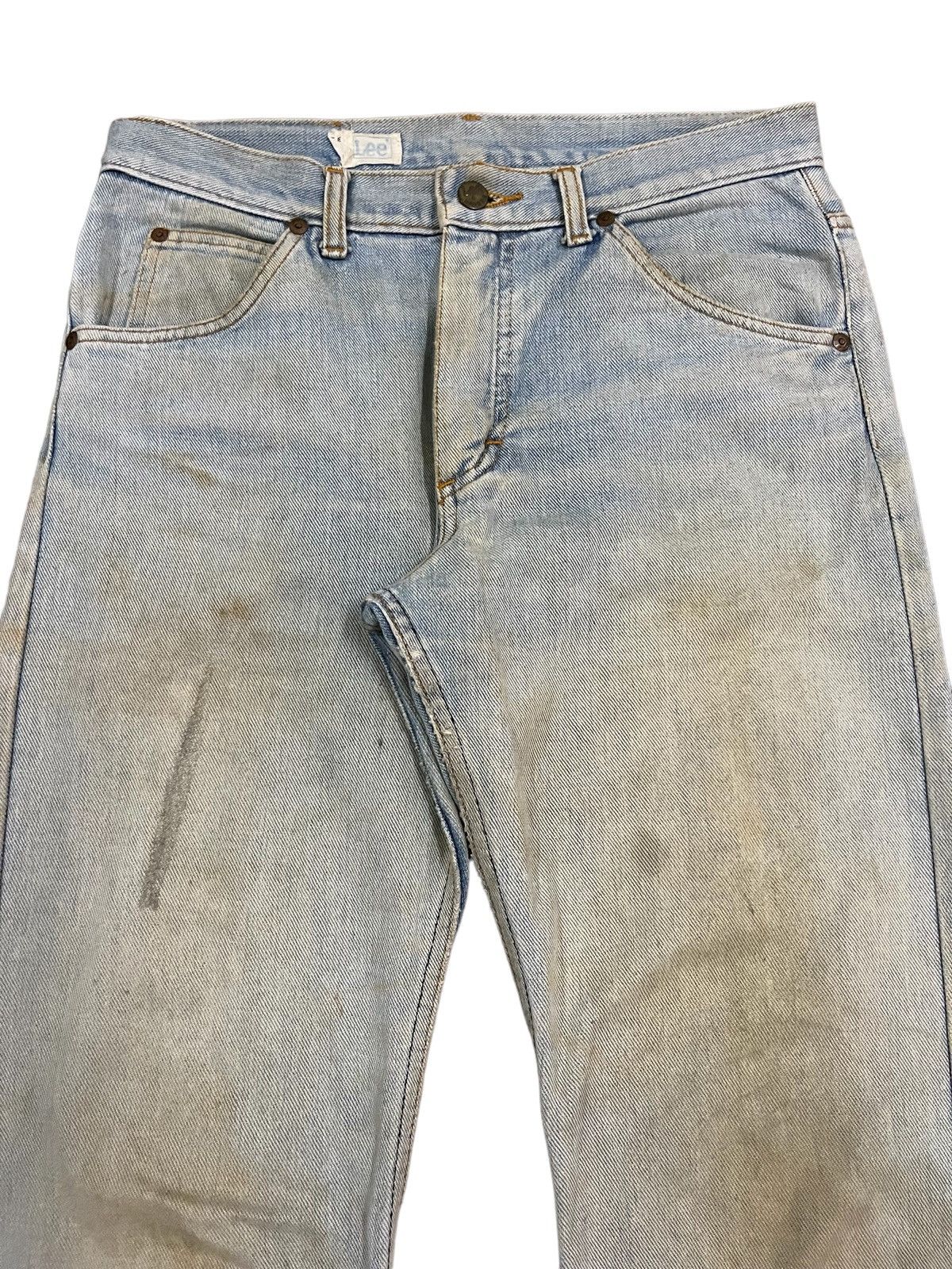 Lee Vintage 90s Lee Yellow Mud Washed Loose Fit Jeans Size US 30 / EU 46 - 3 Thumbnail