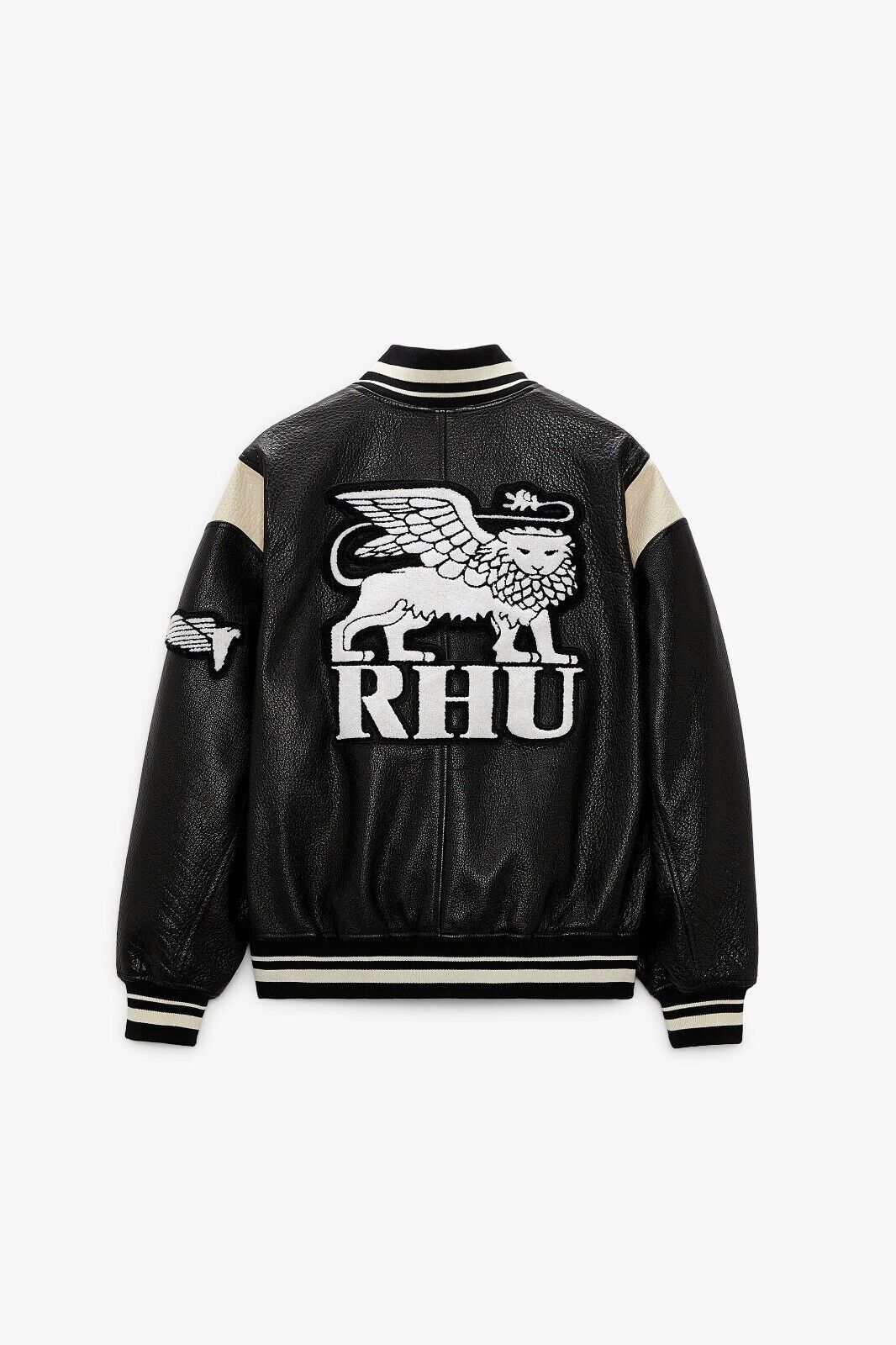 Rhuigi Zara Leather Bomber Jacket Black