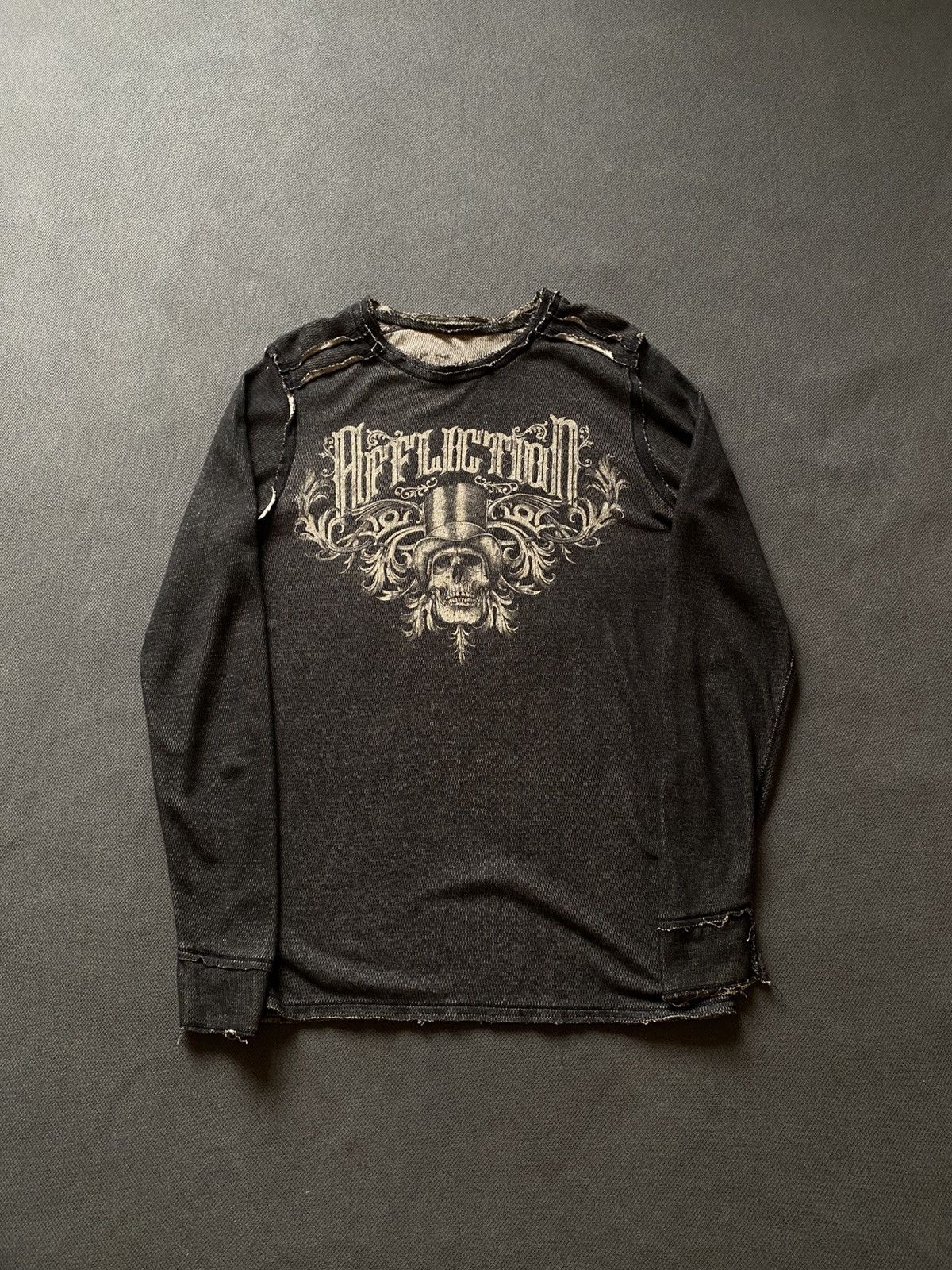 Affliction Vintage 00’s Affliction Reversible Thermal Longsleeve Tshirt Size US L / EU 52-54 / 3 - 5 Thumbnail