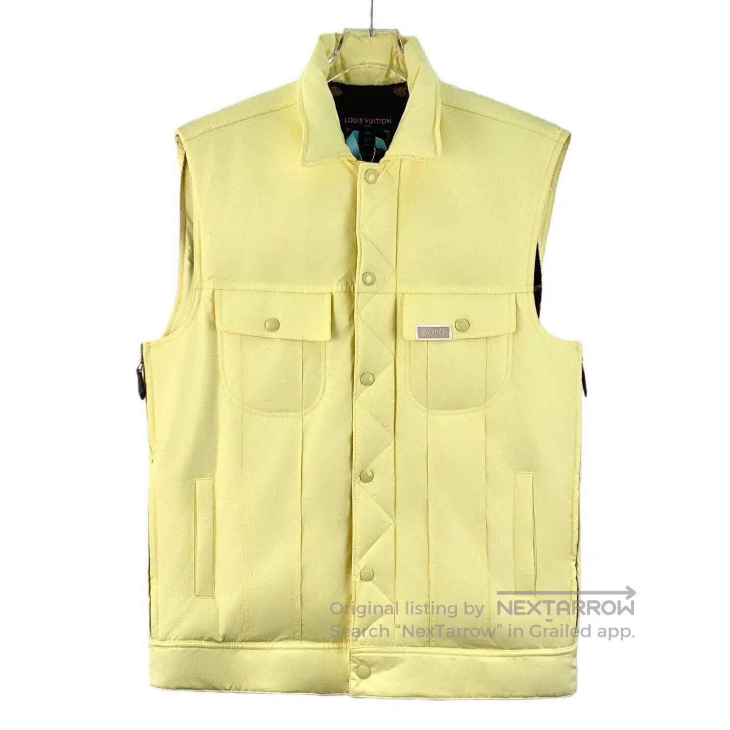 Louis Vuitton Louis Vuitton Yellow Multi-Pocket Cotton Collar Single-Bre Size XXS / US 00 / IT 34 - 1 Thumbnail