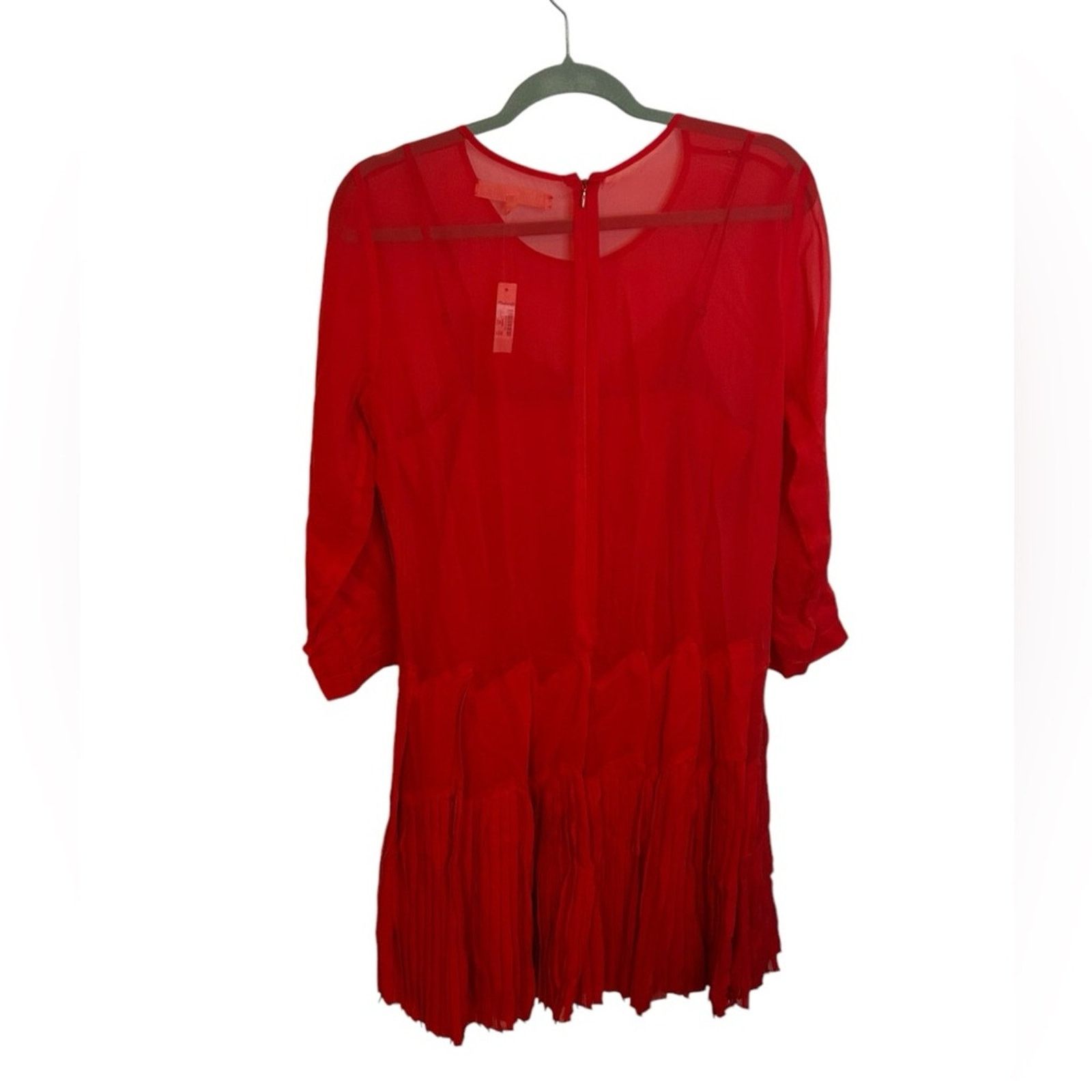 Madewell NWT Alexa Chung for Madewell Carine Red Silk Dress Size M / US 6-8 / IT 42-44 - 2 Thumbnail