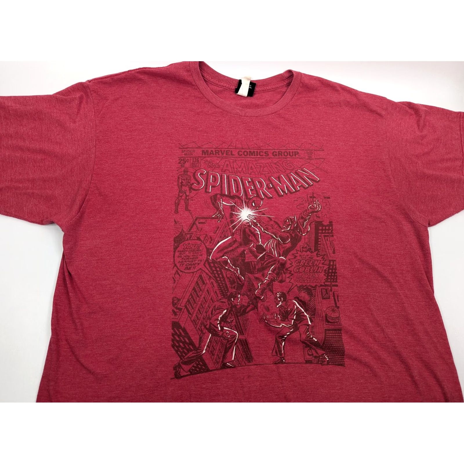 Vintage Marvel Spider-Man Green Goblin Comic T-Shirt Red 2XL Mens Short Sleeve Round Neck Cotton Polyester Shirt Shirt Size US XXL / EU 58 / 5 - 2 Thumbnail