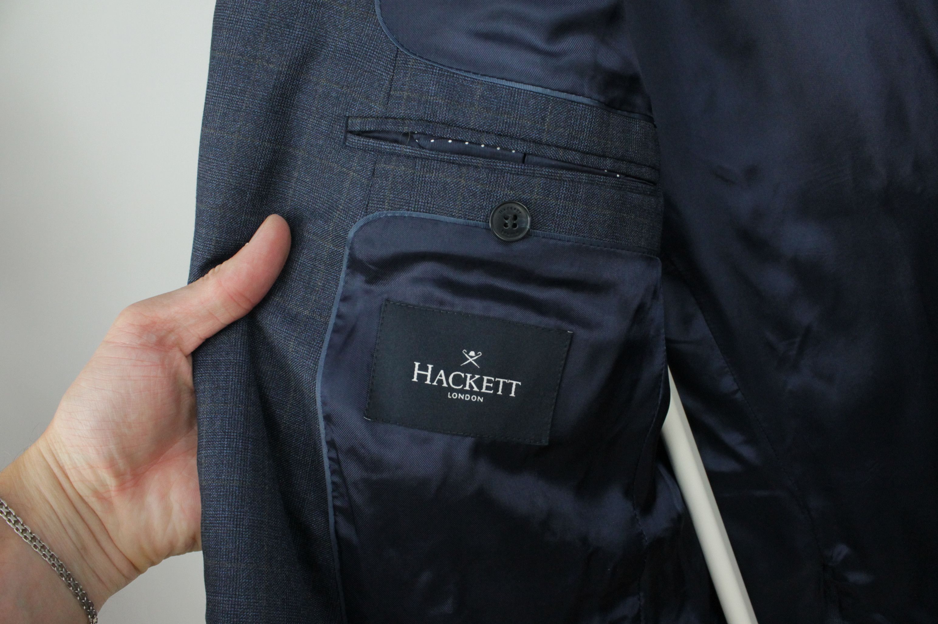 Hackett Hackett London 130S Fancy Checkered Blazer Jacket Men's Size US L / EU 52-54 / 3 - 8 Thumbnail
