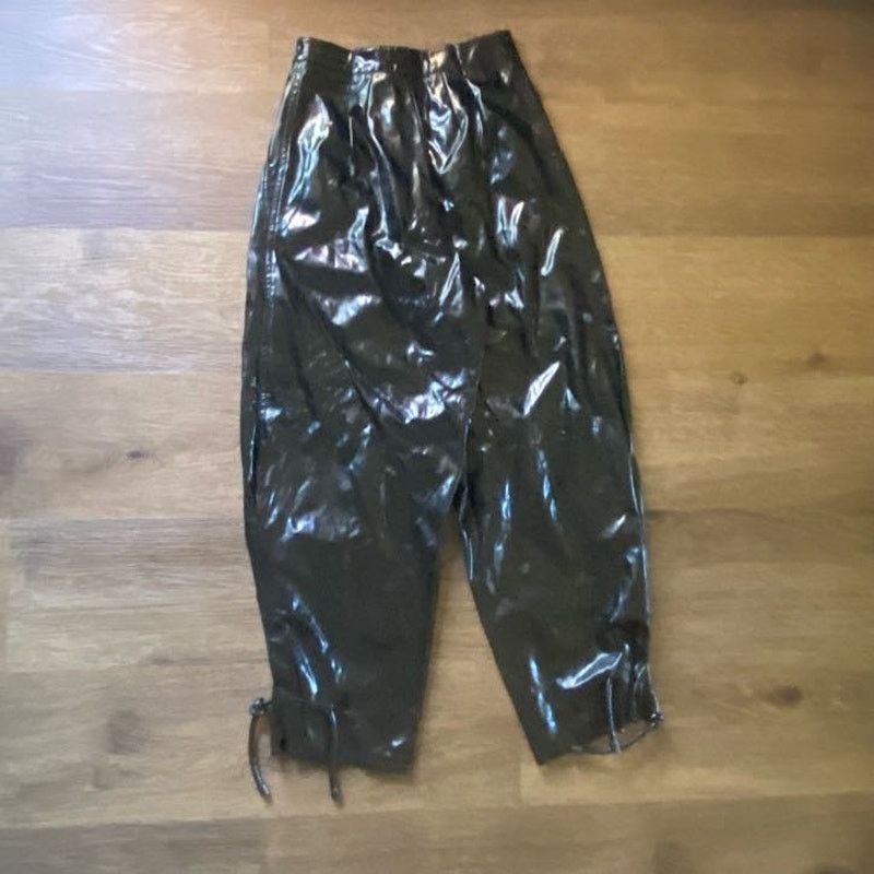 Kenzo Streetwear Black Pleather Kenzo Pants Size 23" - 5 Thumbnail