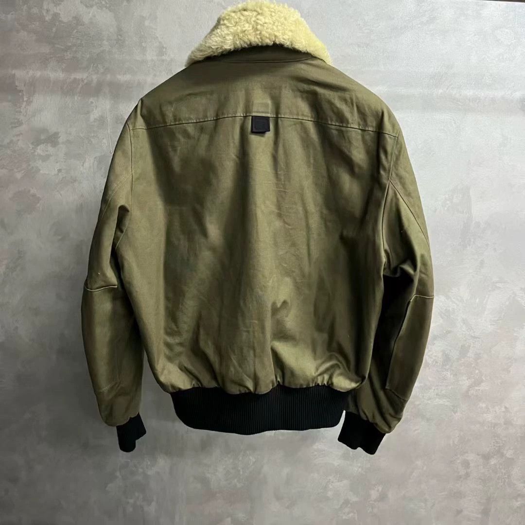 Saint Laurent Paris military green shearling collar jacket Size US L / EU 52-54 / 3 - 2 Thumbnail
