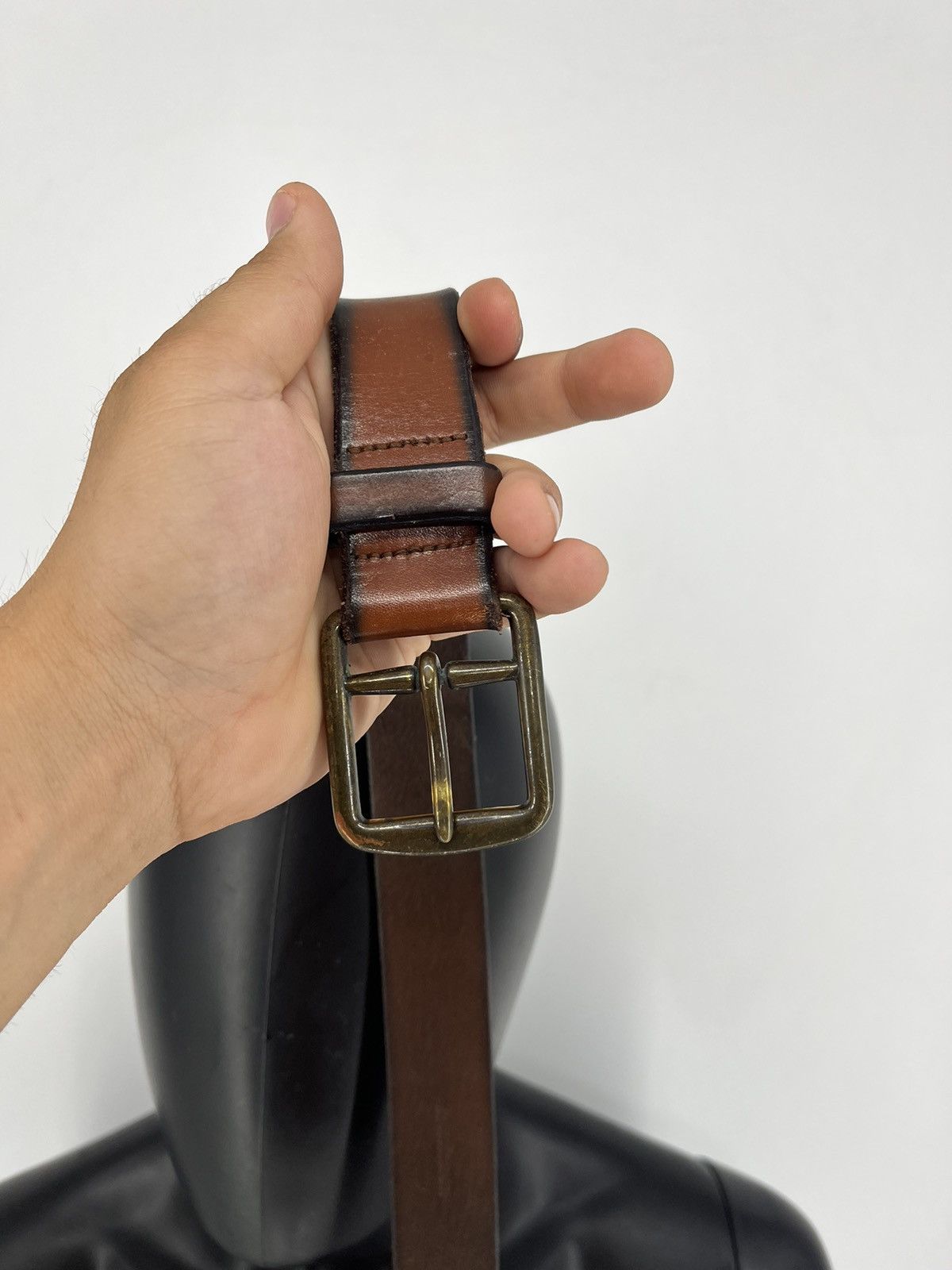 Ralph Lauren Vintage Polo Ralph Lauren Belt Brown Leather RRL 28 Small US Size 38 - 9 Thumbnail
