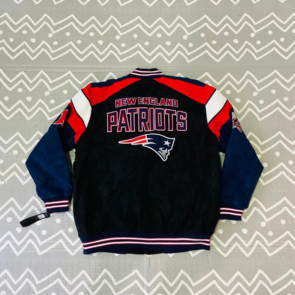 Image of Nfl x Vintage New England Patriots Varsity Bomber Jacket, Men's (Size 2XL)