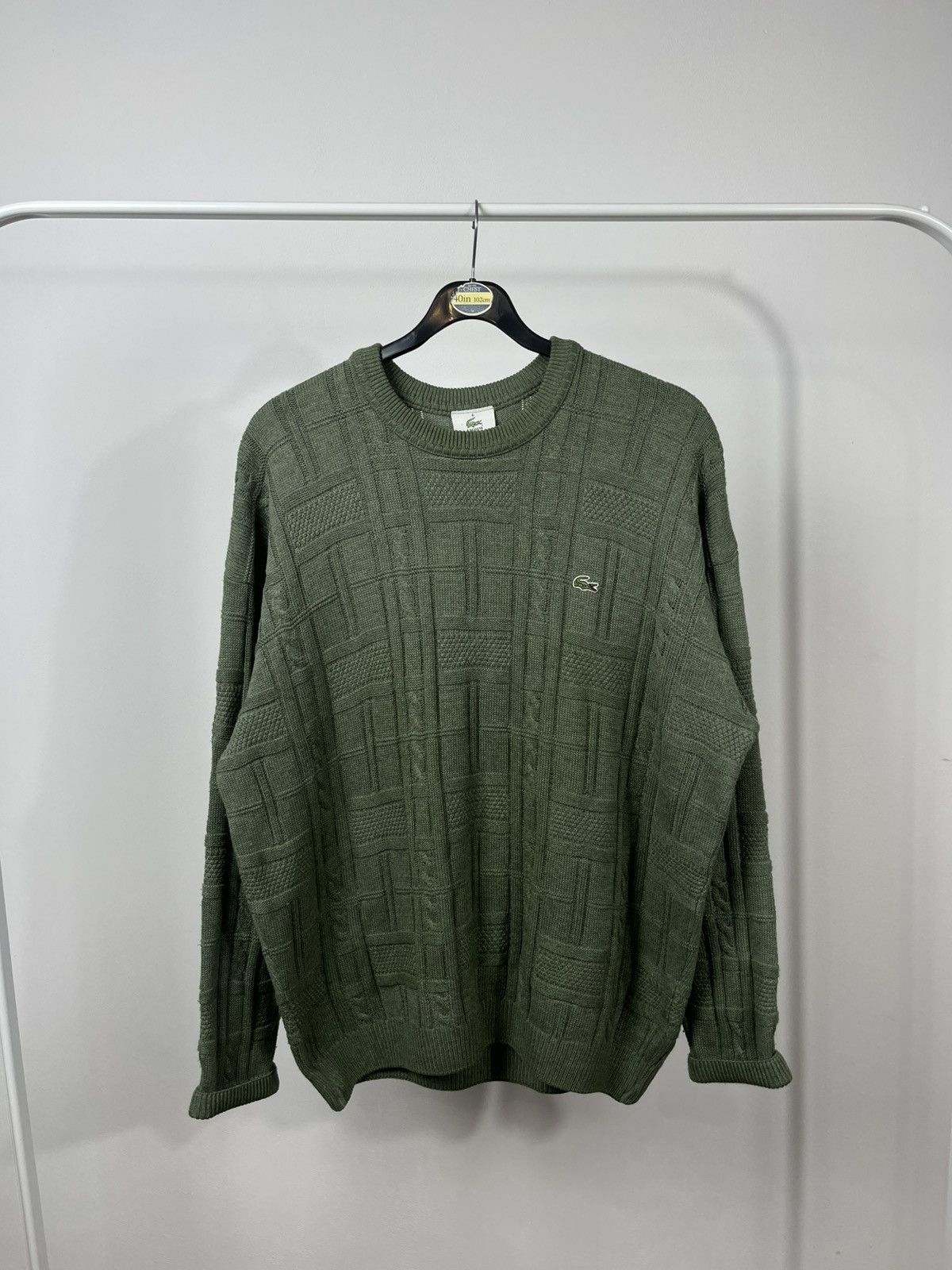 Lacoste × Vintage Vintage Lacoste Green 3D Knit Sweater Pullover Size 6 Size US XL / EU 56 / 4 - 1 Thumbnail
