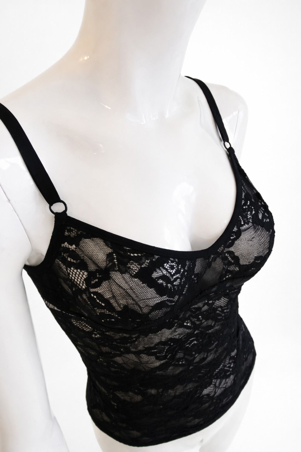 Dolce & Gabbana Dolce & Gabbana Lace Floral Transparent Black Top Size M / US 6-8 / IT 42-44 - 2 Thumbnail