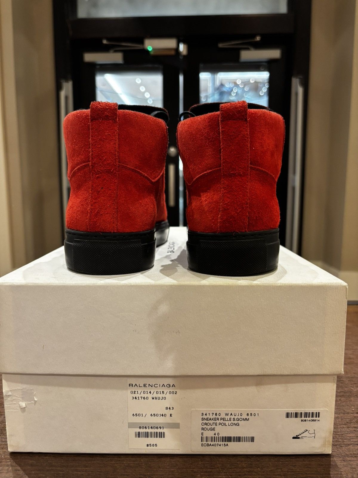 Balenciaga Balenciaga Arena Suede Red Size US 7 / EU 40 - 3 Thumbnail