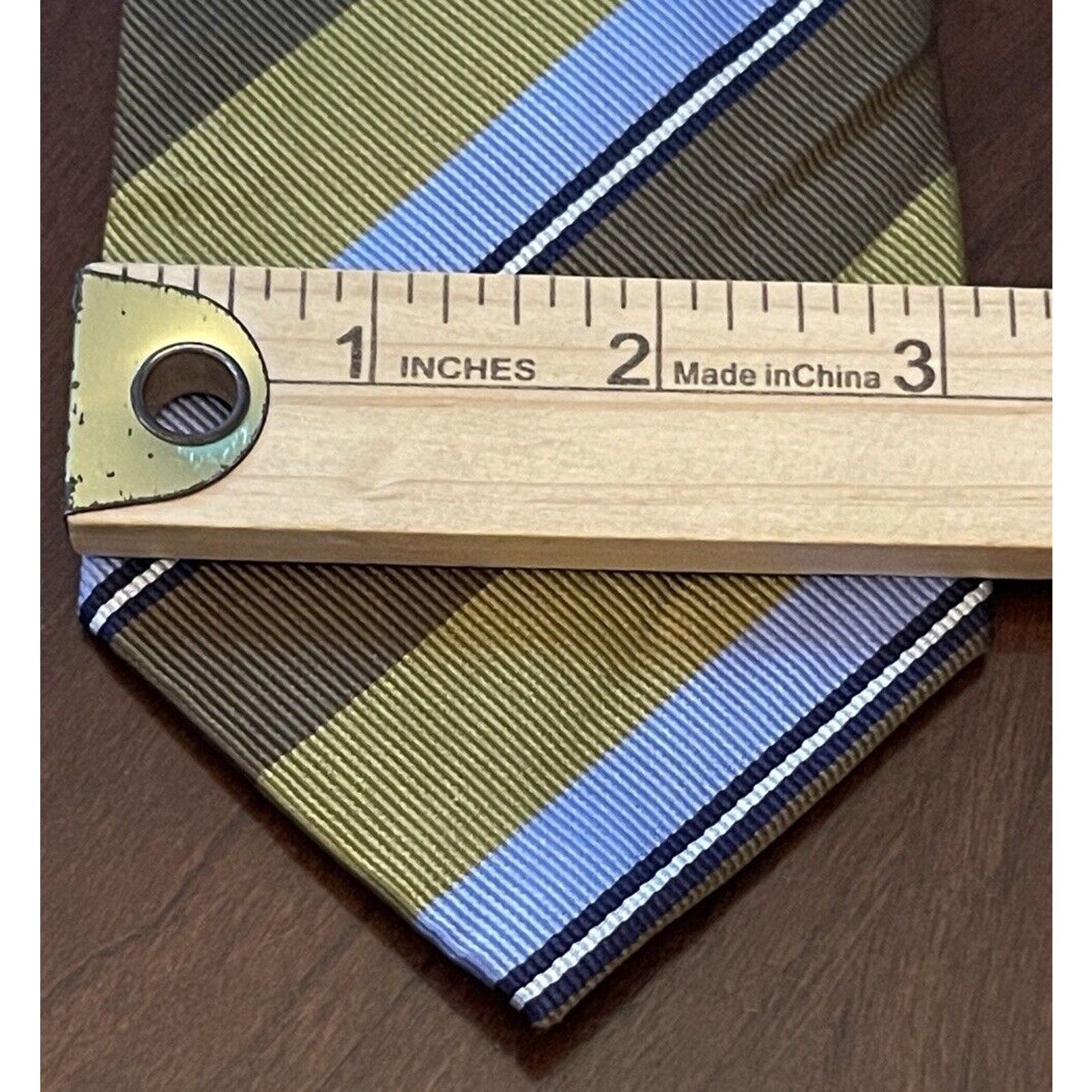 Other Bocara Green Blue Repp Hand Made 100% Silk Made In China Size ONE SIZE - 4 Thumbnail